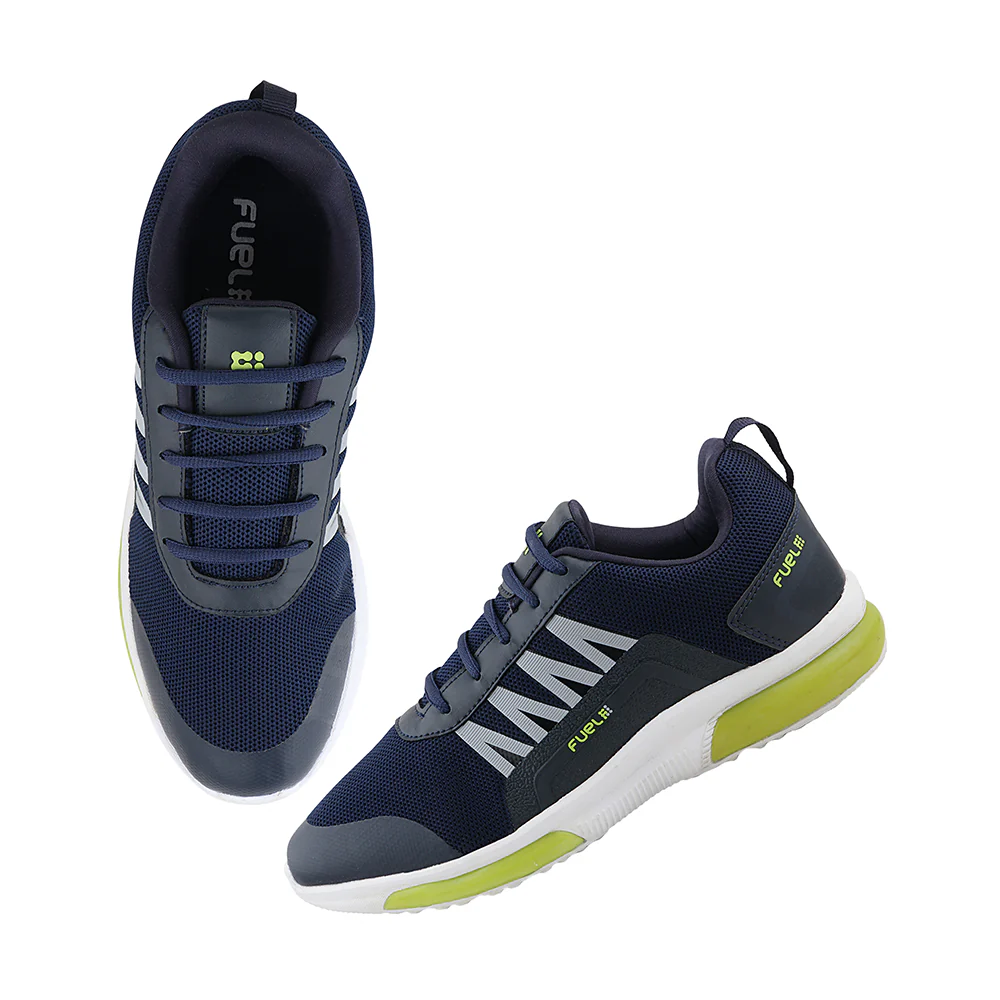 FUEL Polo Active Sport Shoe for Everyday in Mesh For Men's(Navy & Green) - Image 7