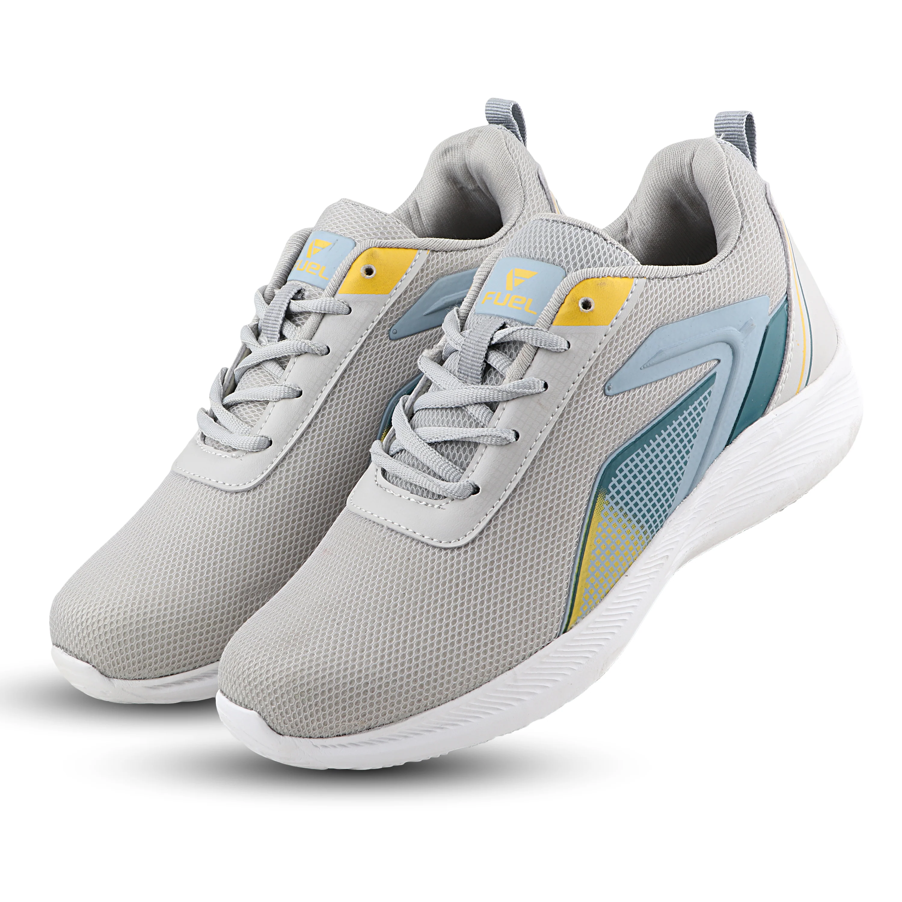 FUEL Rainbow Comfortable and light-weight Sports Shoes For Men (Grey) - Image 3