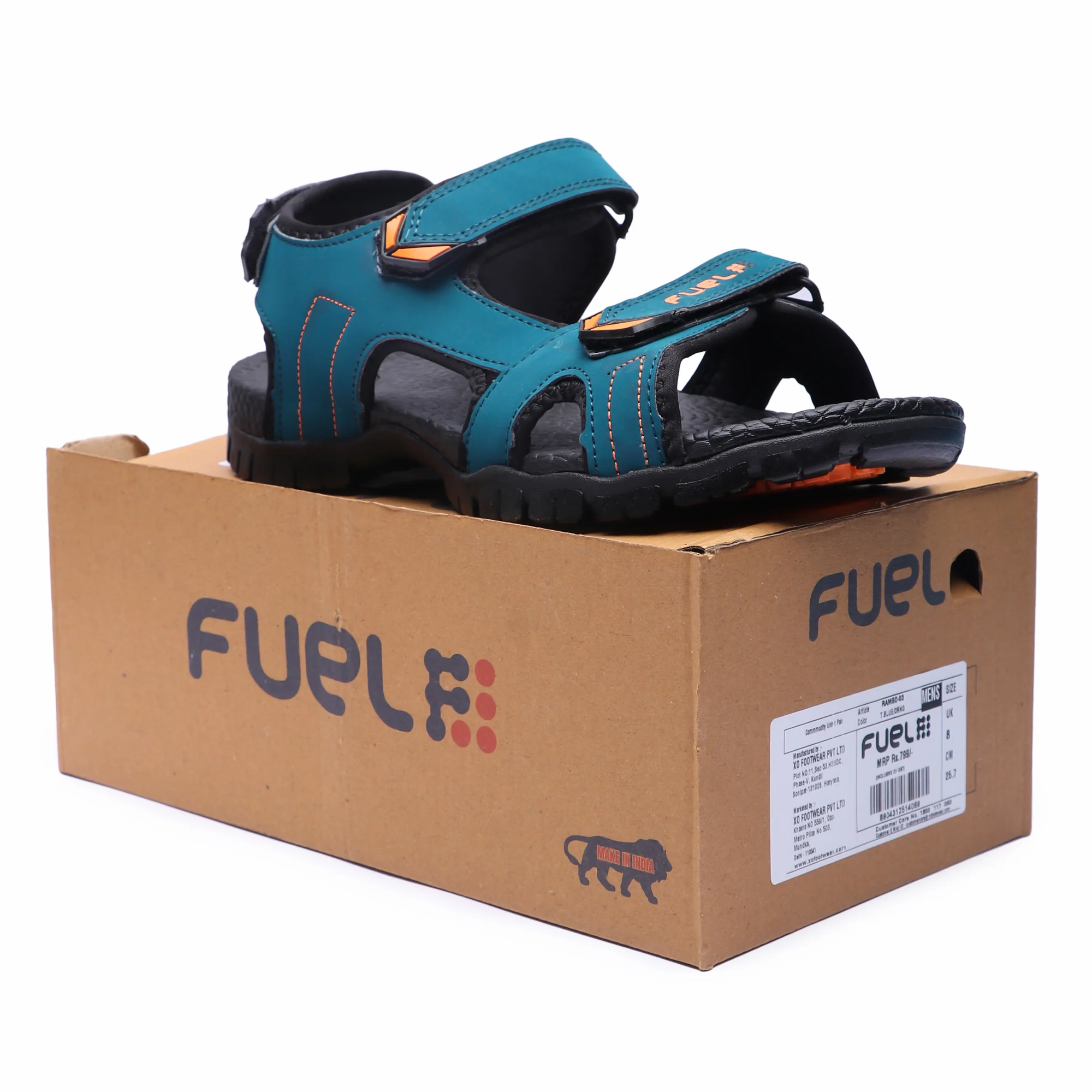 FUEL Rambo-03 Casual Sports Sandal for Men (Navy) - Image 6