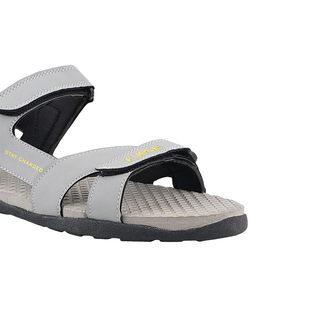 FUEL Roadster-02 Ultra Light-Weight Sports Sandals For Men (Grey) - Image 2