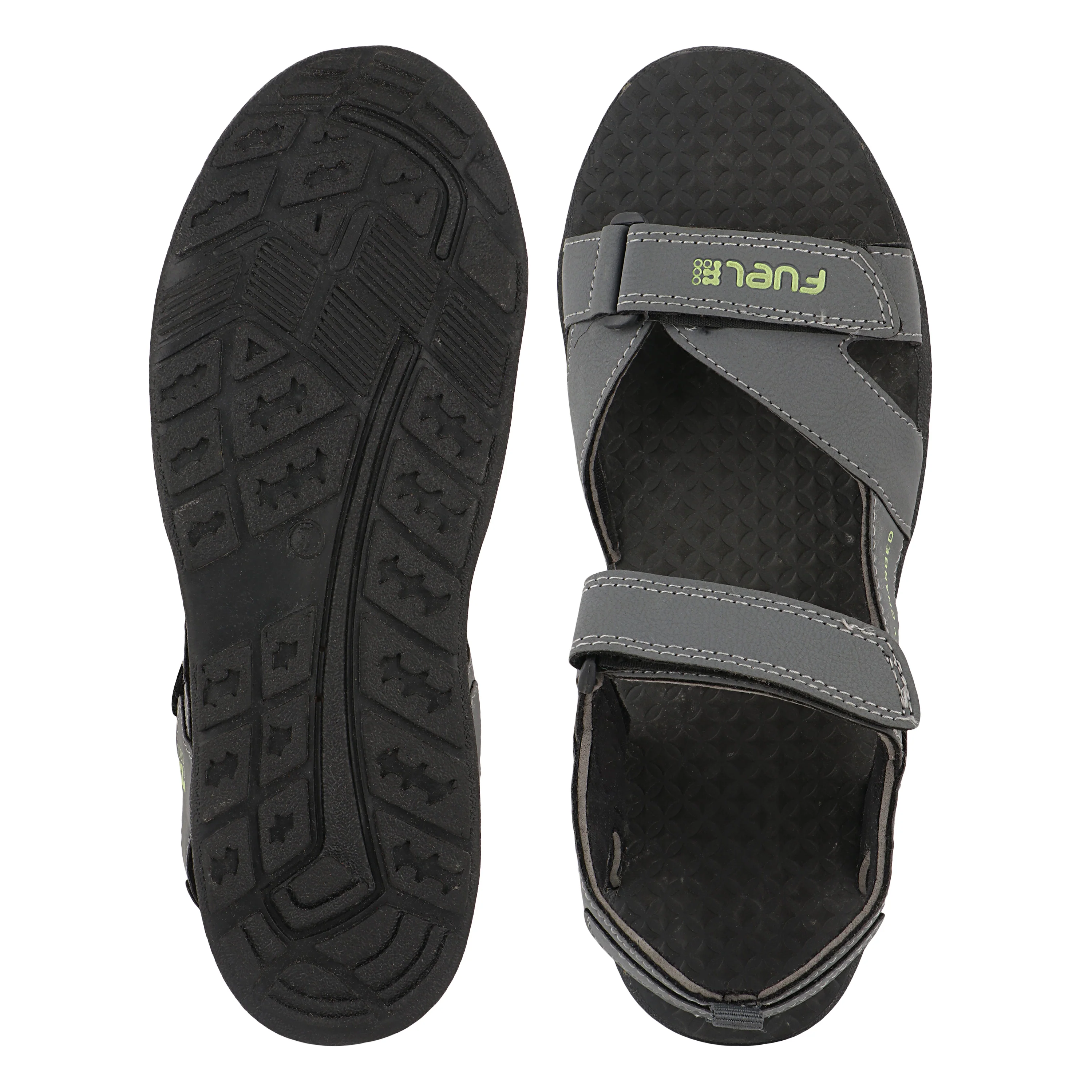 FUEL Roadster-02 Ultra Light-Weight Sports Sandals For Men (Dark-Grey) - Image 4