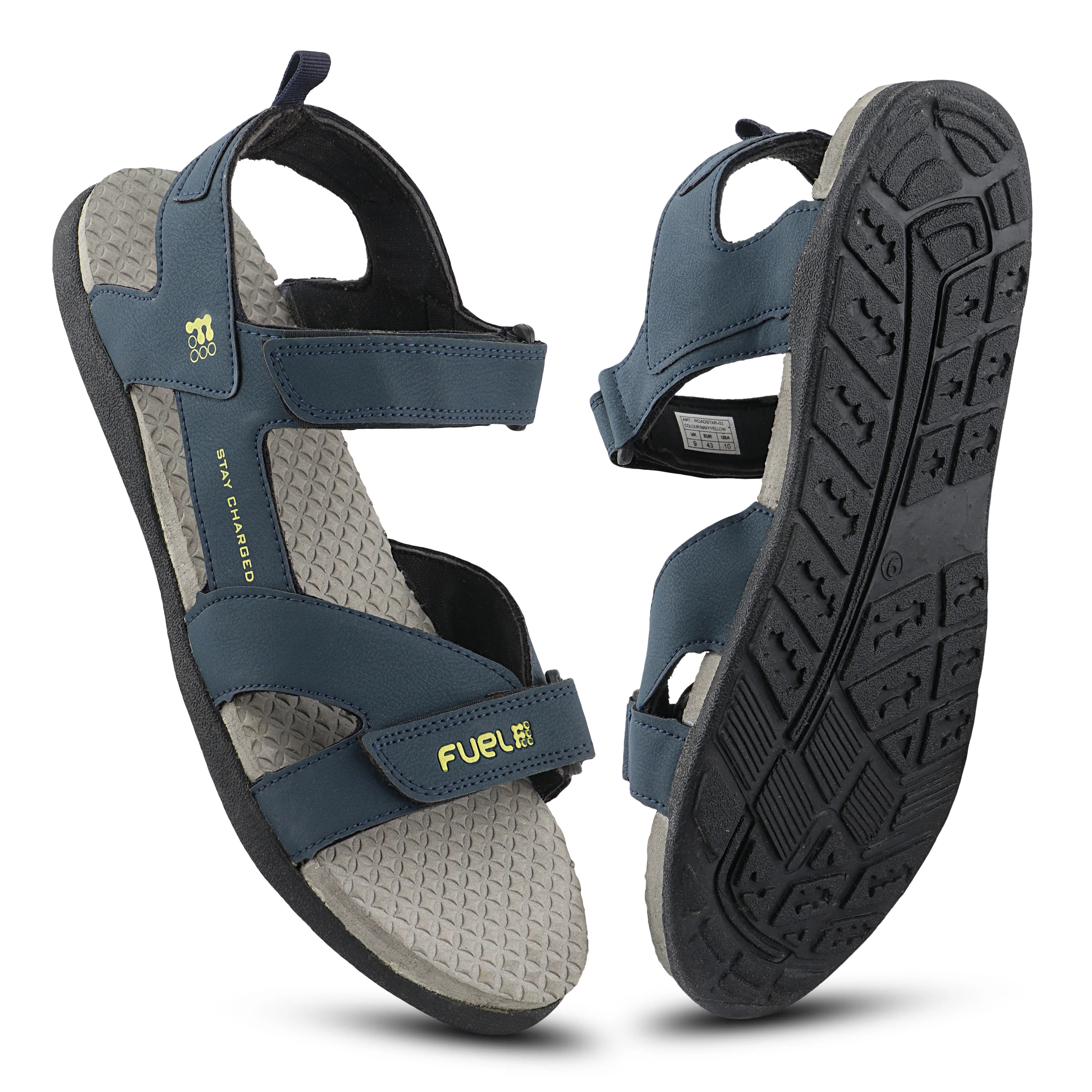 FUEL Roadster-02 Ultra Light-Weight Sports Sandals For Men (Navy) - Image 6