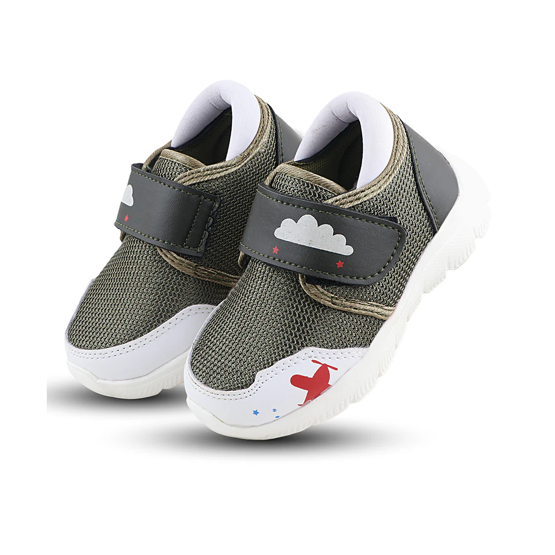 FUEL Rocket Runner First Walker Baby Shoes & Toddler Lightweight Breathable Non-Slip Walking Shoes for Kid's (Olive) - Image 4