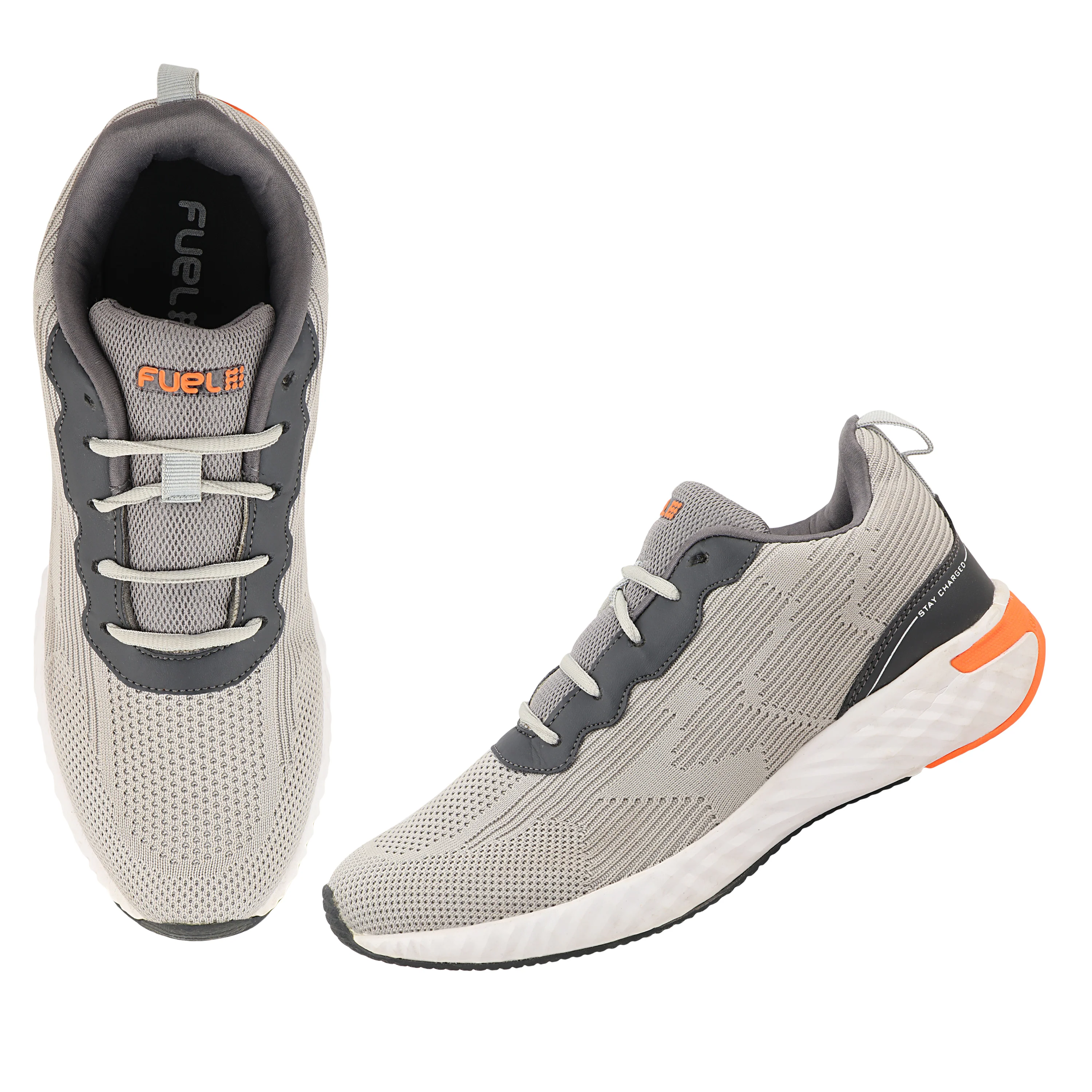 FUEL Rockstar Lightweight & Anti-Skid Men Sports Shoes for Running & Casual Wear (Grey) - Image 5