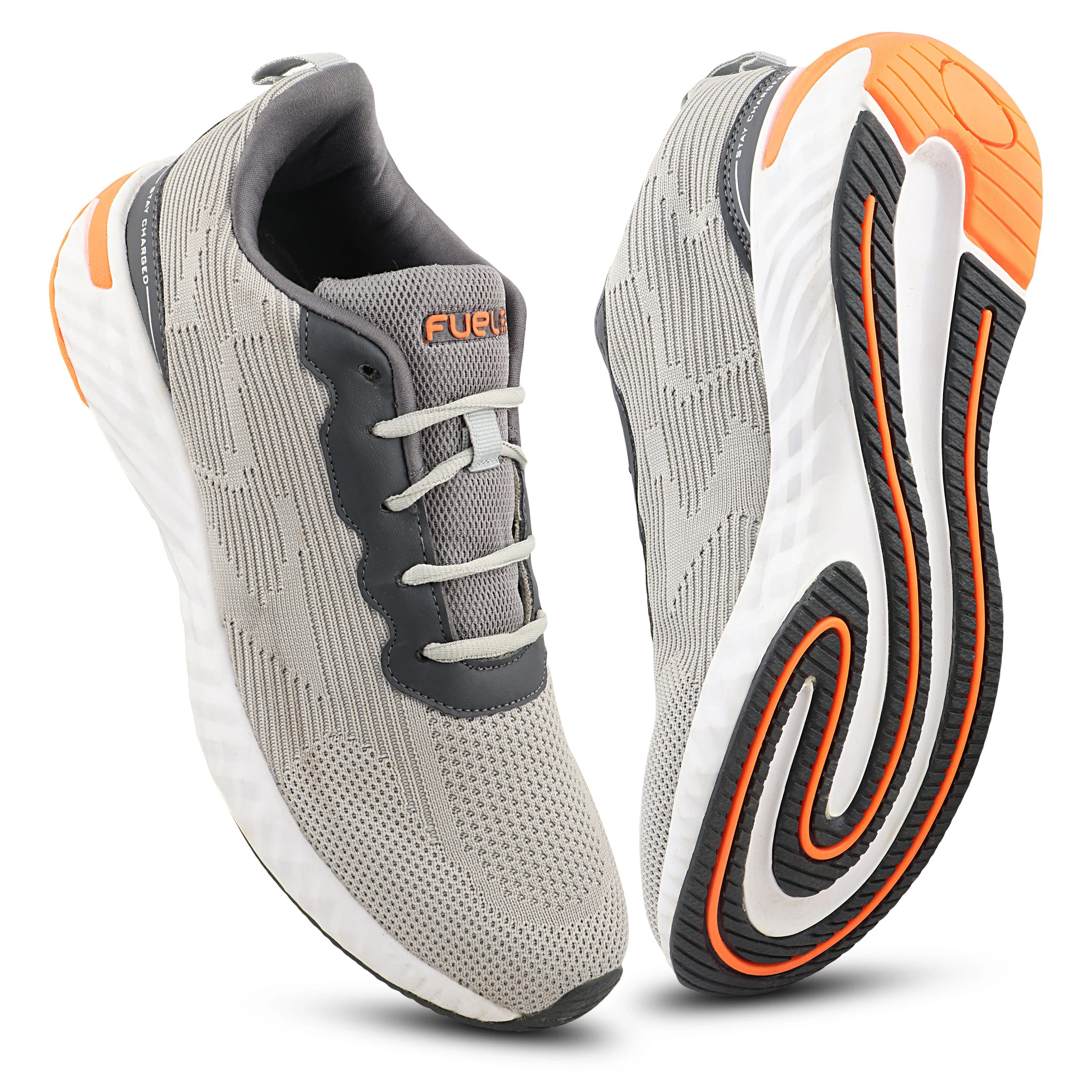 FUEL Rockstar Lightweight & Anti-Skid Men Sports Shoes for Running & Casual Wear (Grey) - Image 6