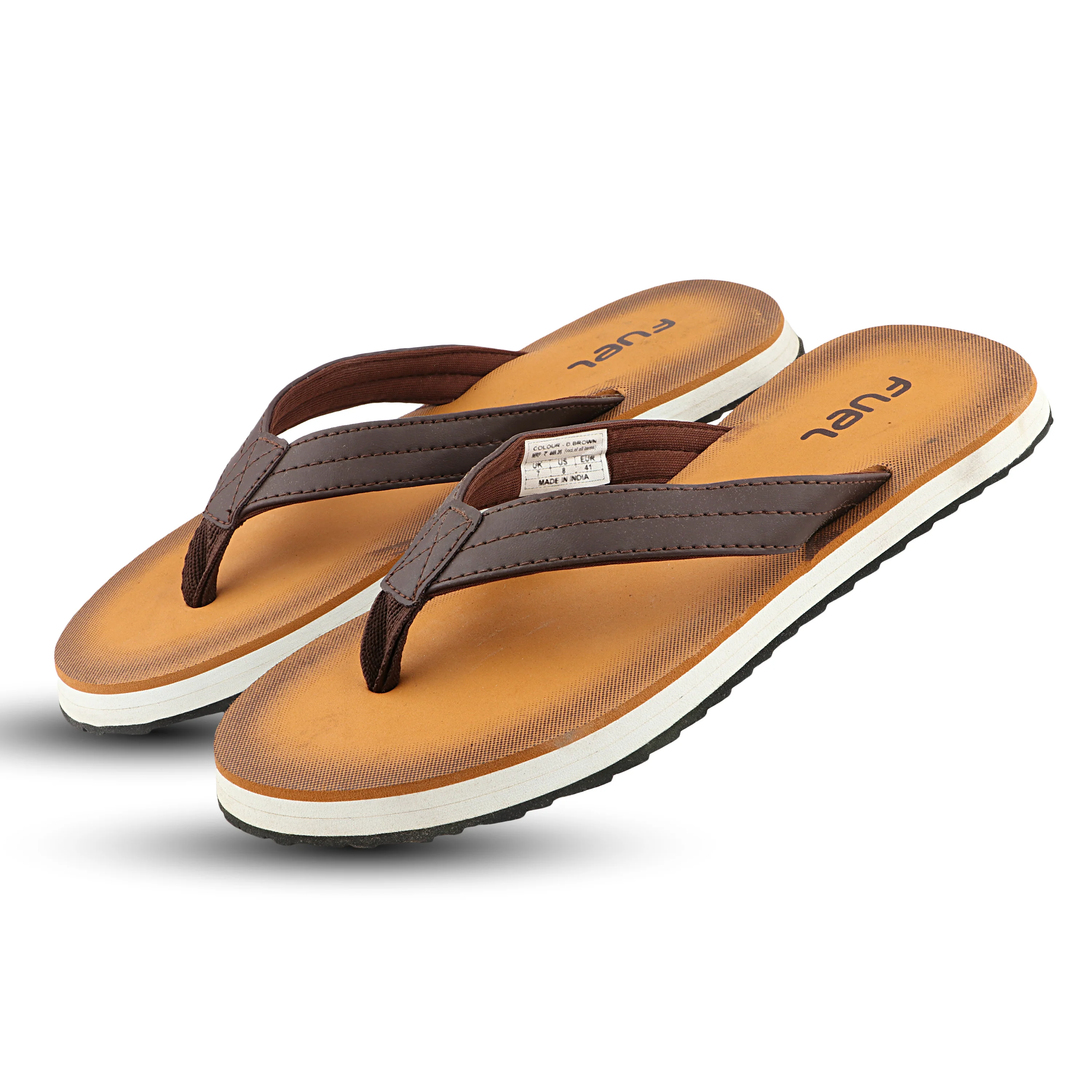FUEL Roman Lightweight and Comfortable with Soft Cushioning and Superior Grip Slipper for Men's (Brown) - Image 3