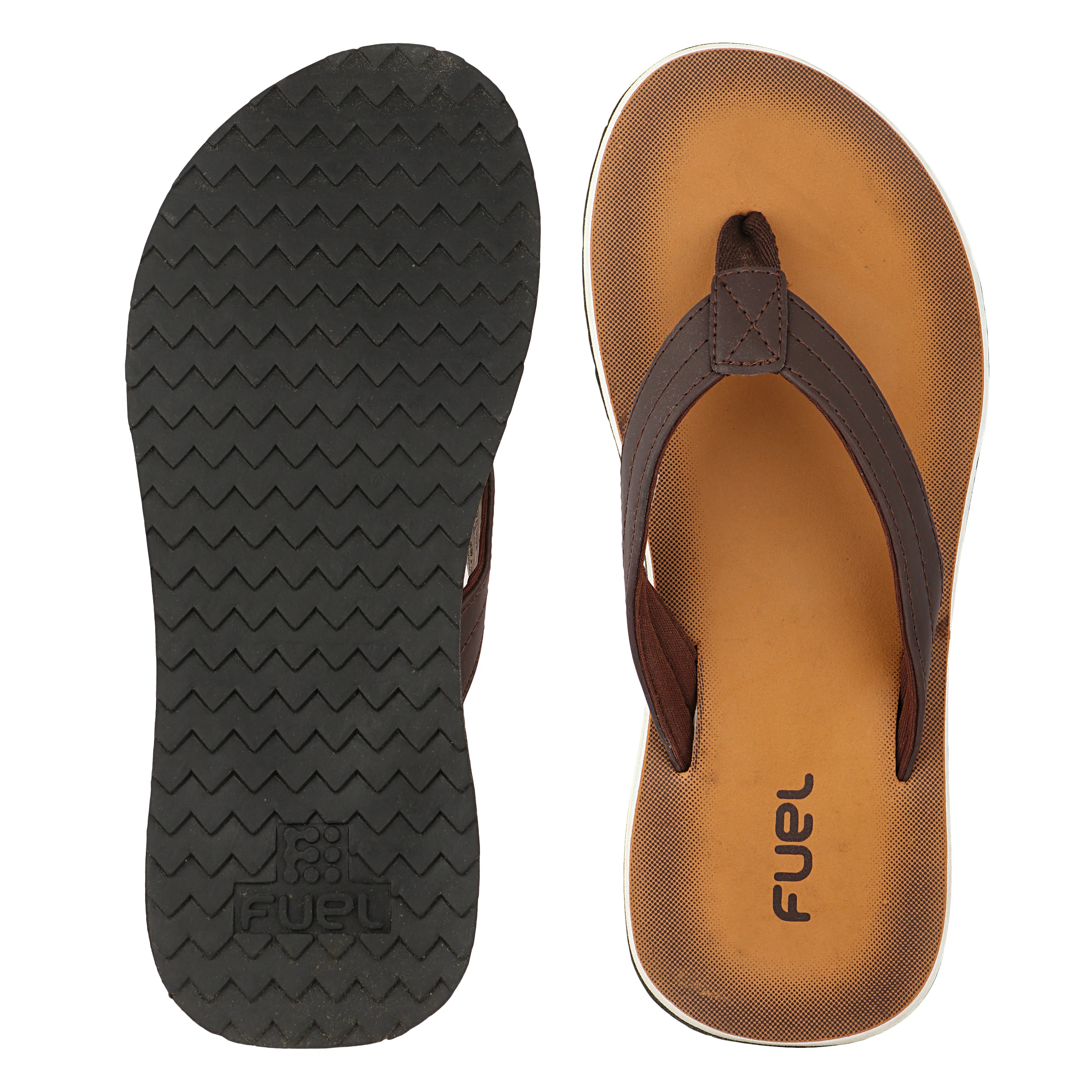 FUEL Roman Lightweight and Comfortable with Soft Cushioning and Superior Grip Slipper for Men's (Brown) - Image 4