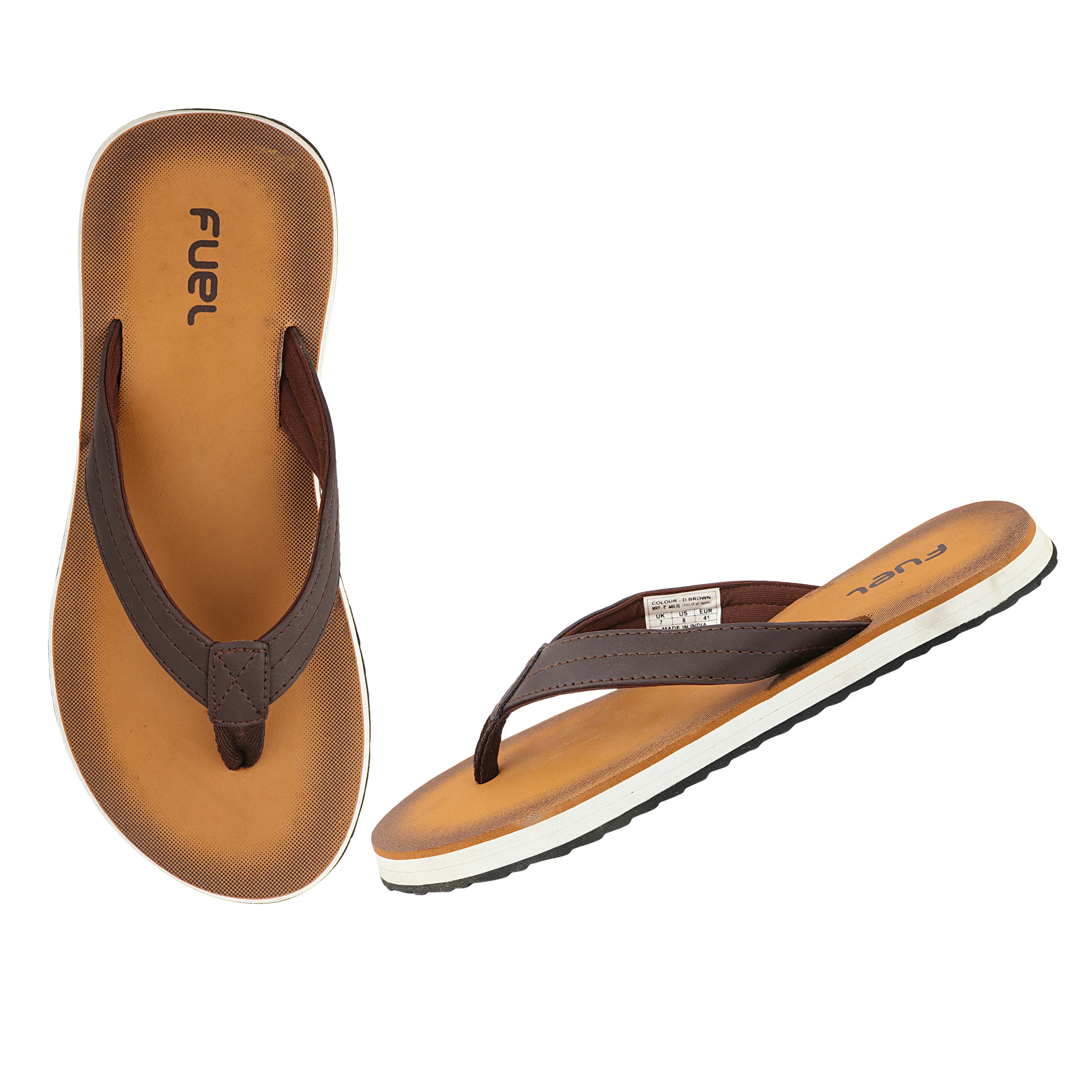 FUEL Roman Lightweight and Comfortable with Soft Cushioning and Superior Grip Slipper for Men's (Brown) - Image 6