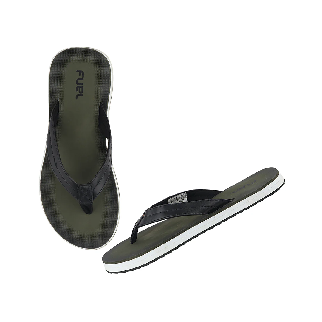 FUEL Roman Lightweight and Comfortable with Soft Cushioning and Superior Grip Slipper for Men's (Olive) - Image 6