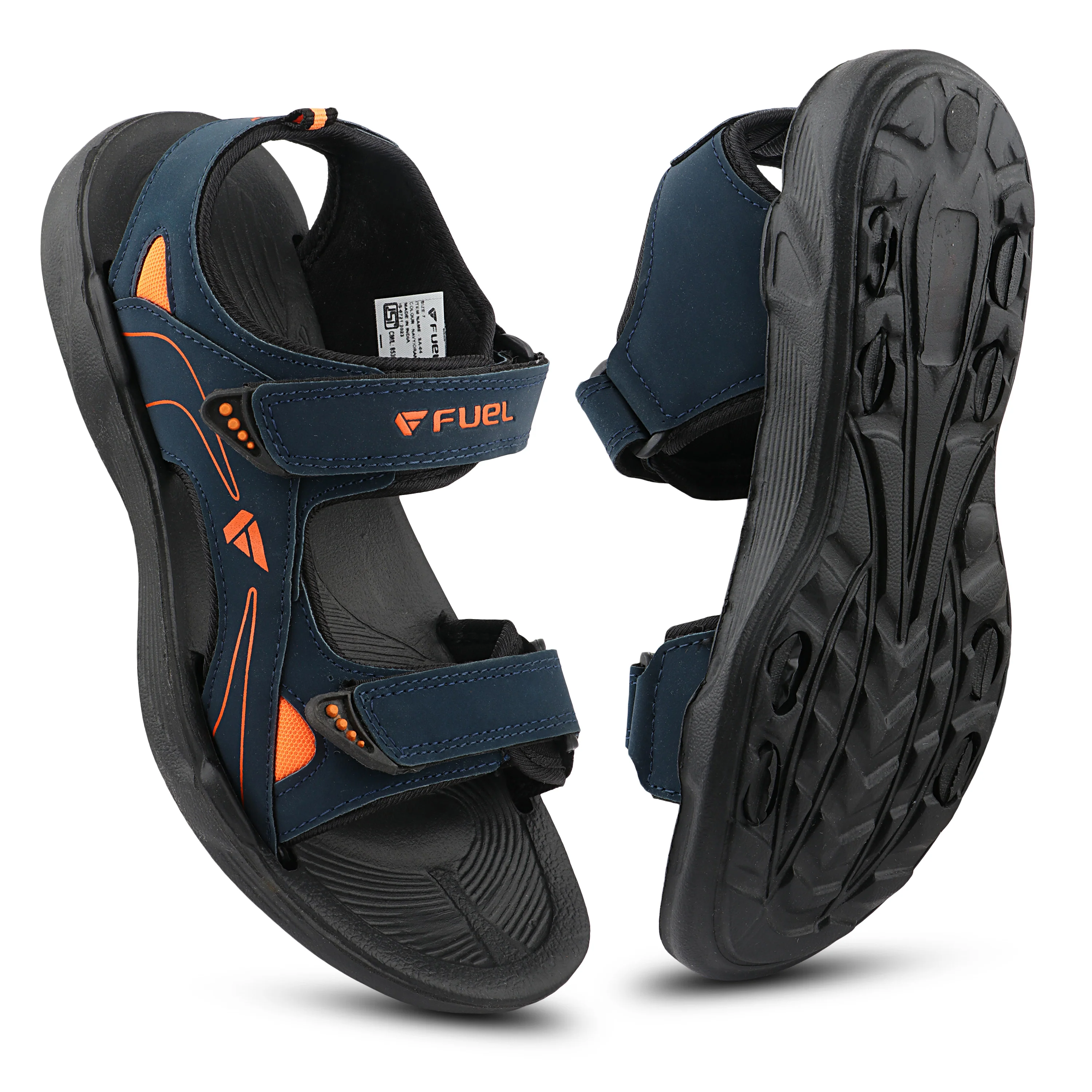 FUEL SA-04 Trendy Outdoor with Soft Comfort Footbed and Casual Slip-On Sandals for Men's (Black) - Image 5