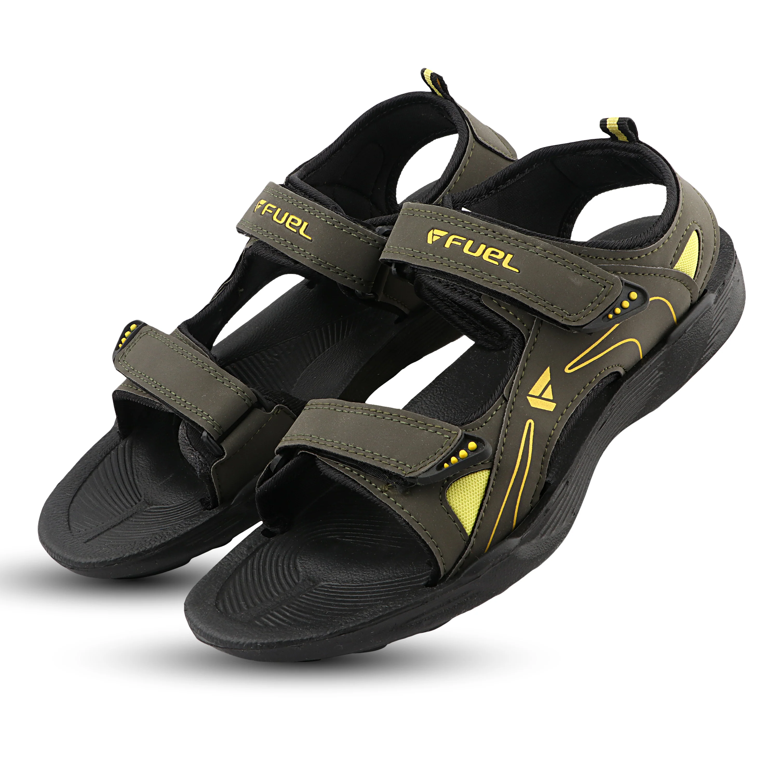 FUEL SA-04 Trendy Outdoor with Soft Comfort Footbed and Casual Slip-On Sandals for Men's (Yellow) - Image 3