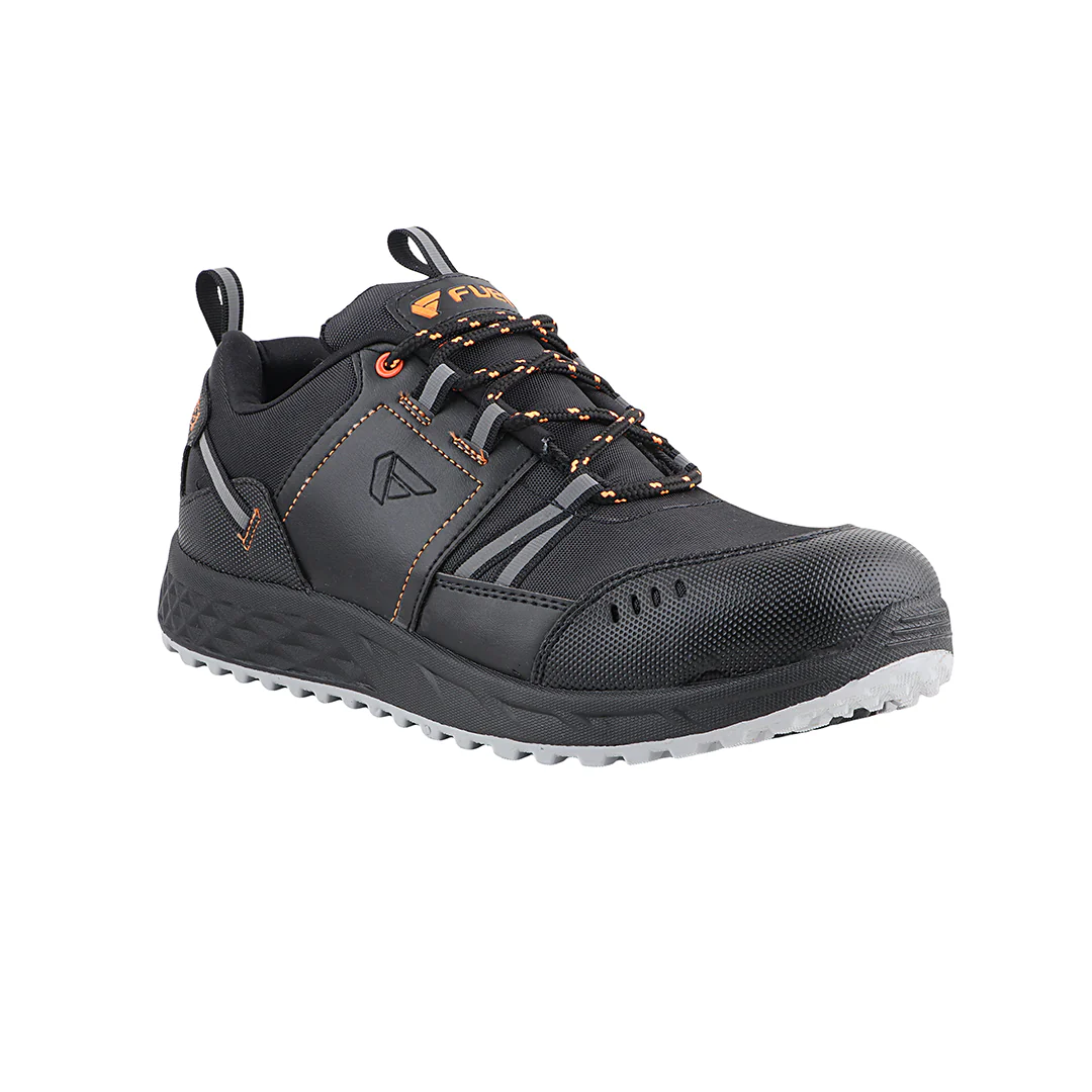 FUEL Flute Synthetic Upper & PVC double density Sole Industrial Steel Toe Safety Shoes for Men (Black) - Image 4