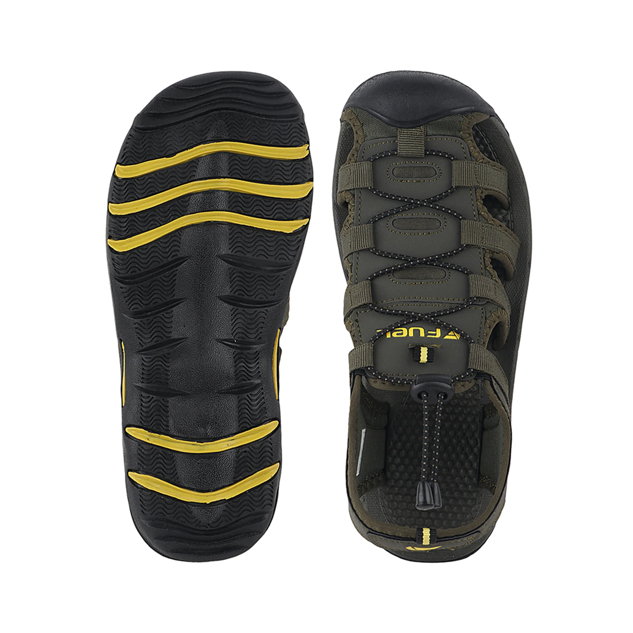 FUEL Soldier-06 Stylish Outdoor Fisherman Sandals Men (Olive) - Image 6