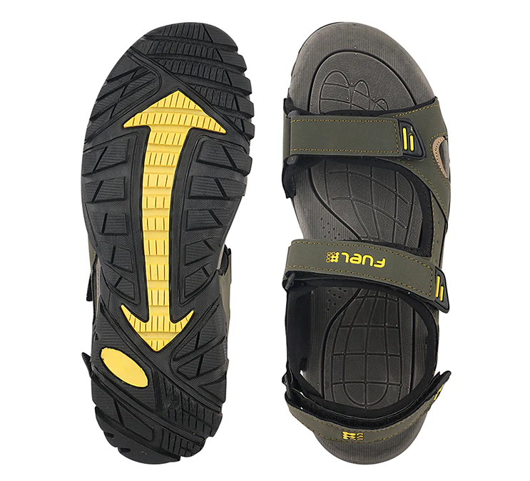FUEL Krox-02 Casual Sports Sandals for Men's (Olive) - Image 6