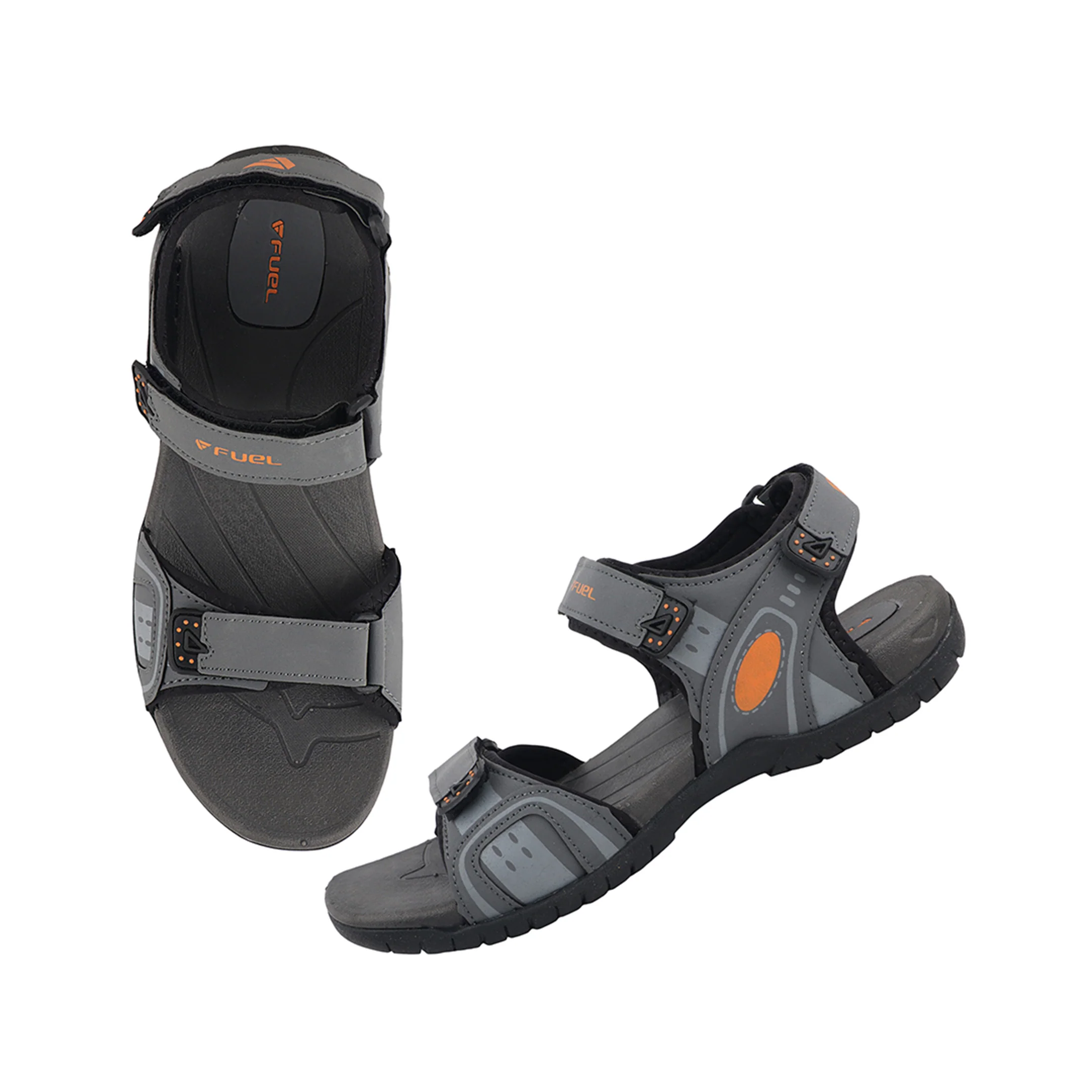 FUEL 2112-08 Comfortable Casual Sandal For Men's (Grey) - Image 7