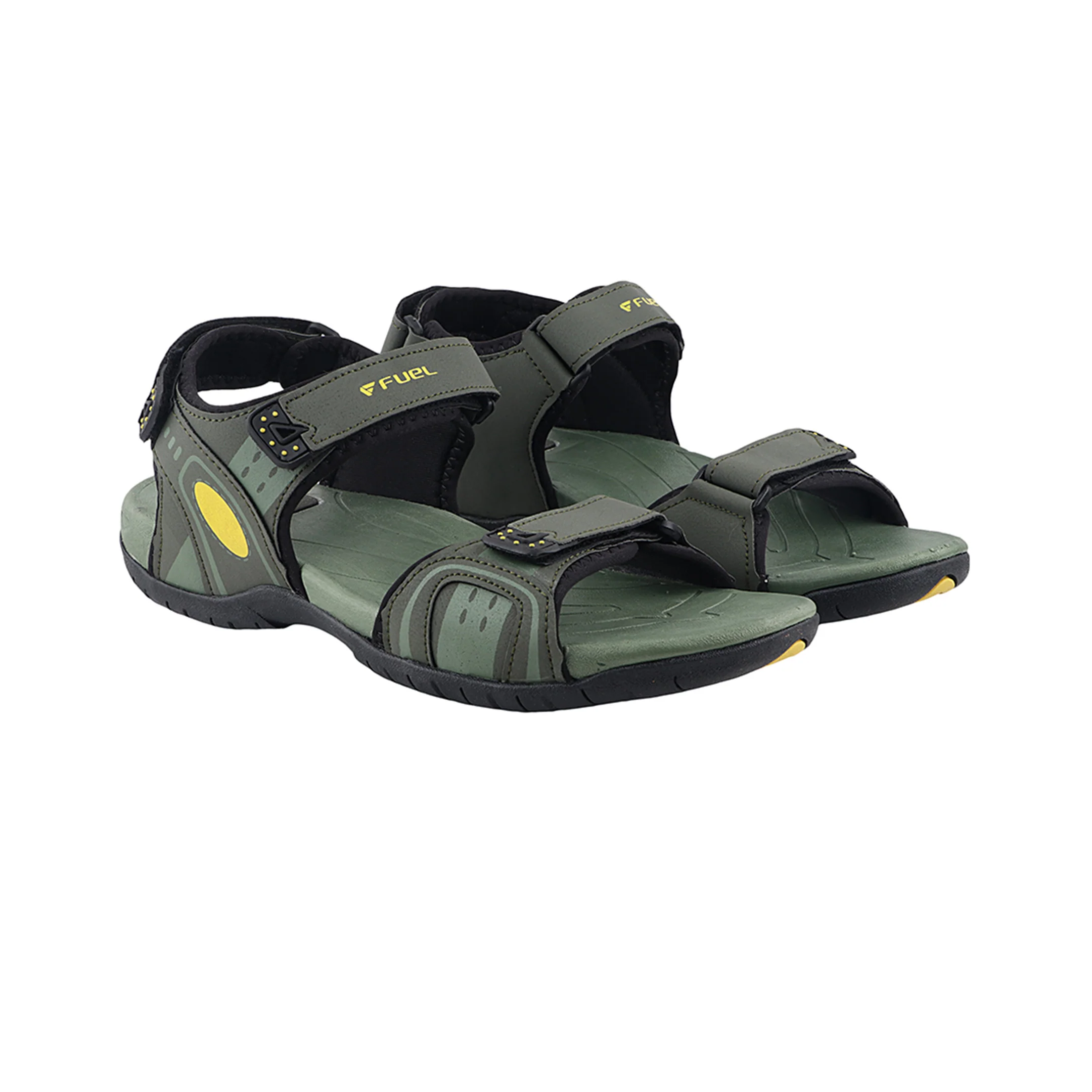 FUEL 2112-08 Comfortable Casual Sandal For Men's (Olive) - Image 5