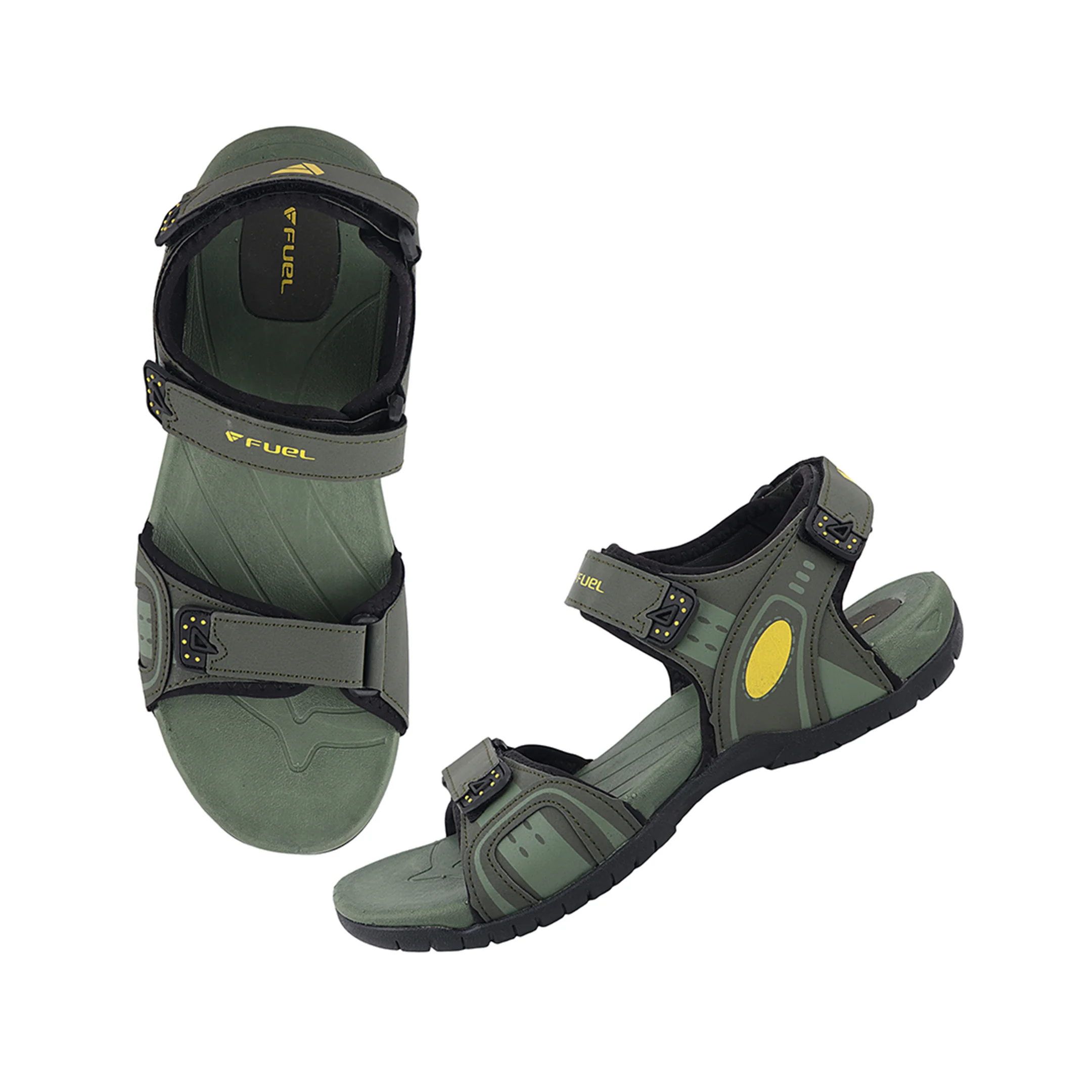 FUEL 2112-08 Comfortable Casual Sandal For Men's (Olive) - Image 7