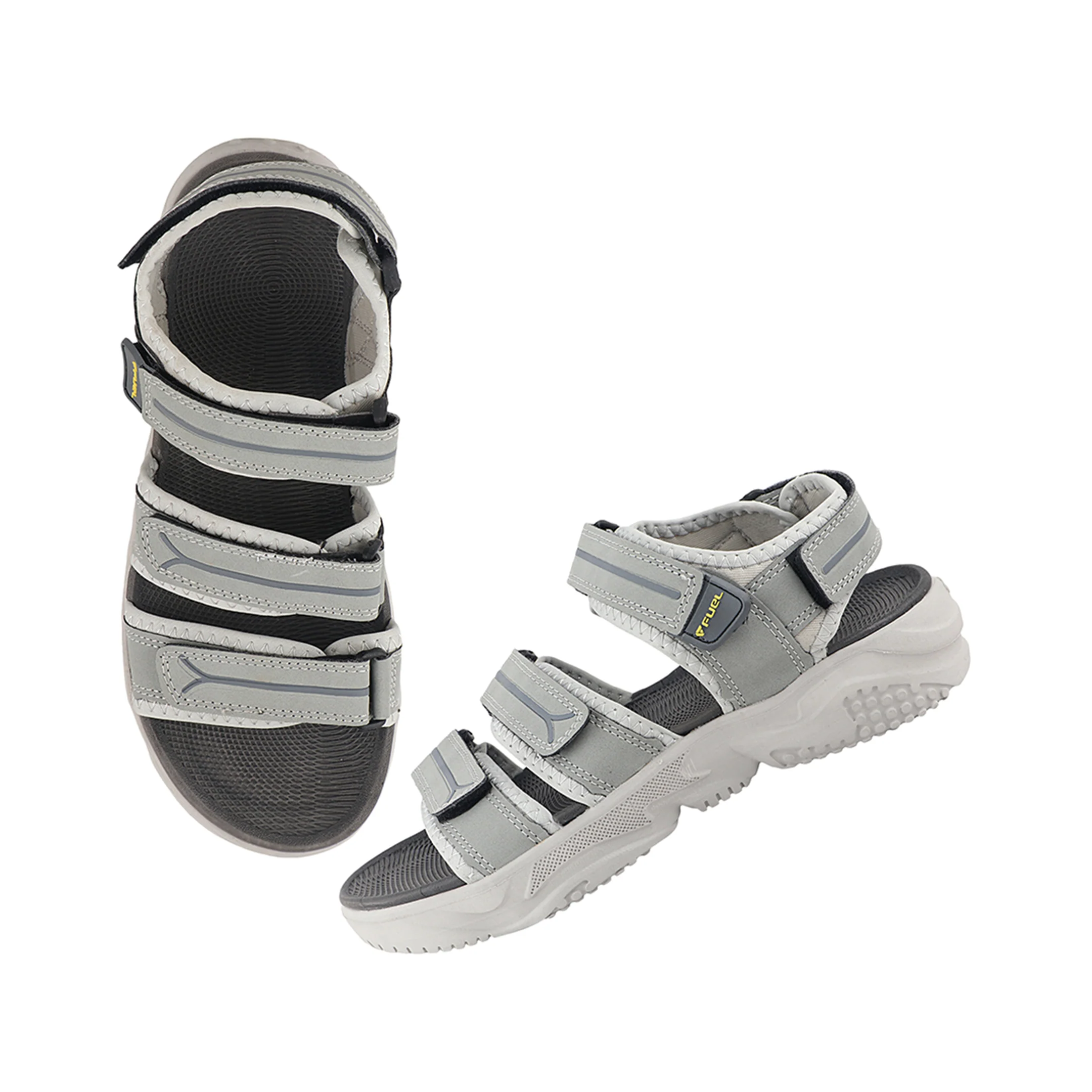 FUEL Keta Comfortable & Lightweight Sports Sandals for Men's (Grey) - Image 7