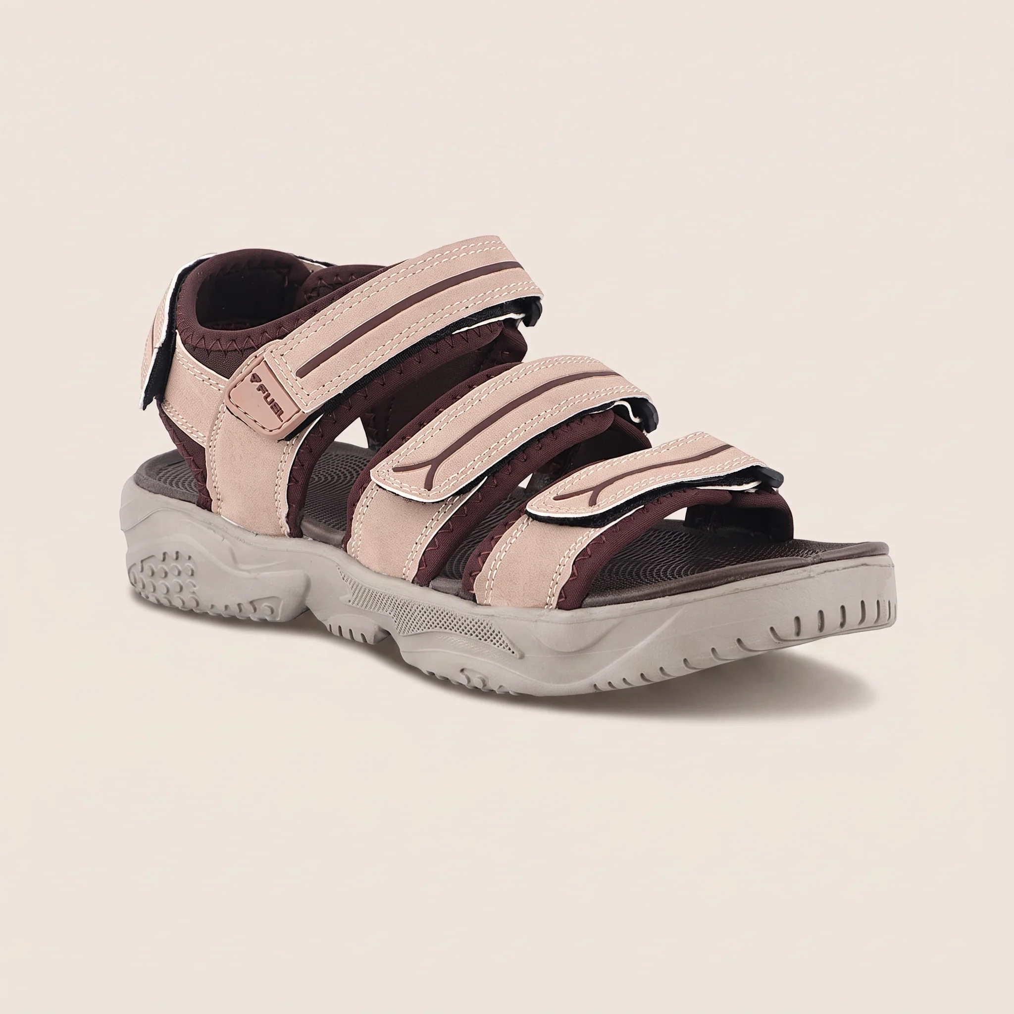 FUEL Keta Comfortable & Lightweight Sports Sandals for Men's (Brown)