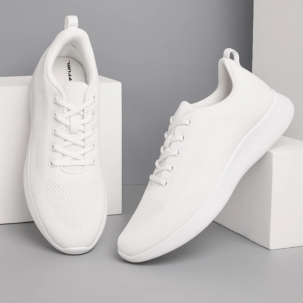 FUEL Skyfit White Lightweight Running Casual Sports Shoes for Women (White) - Image 6