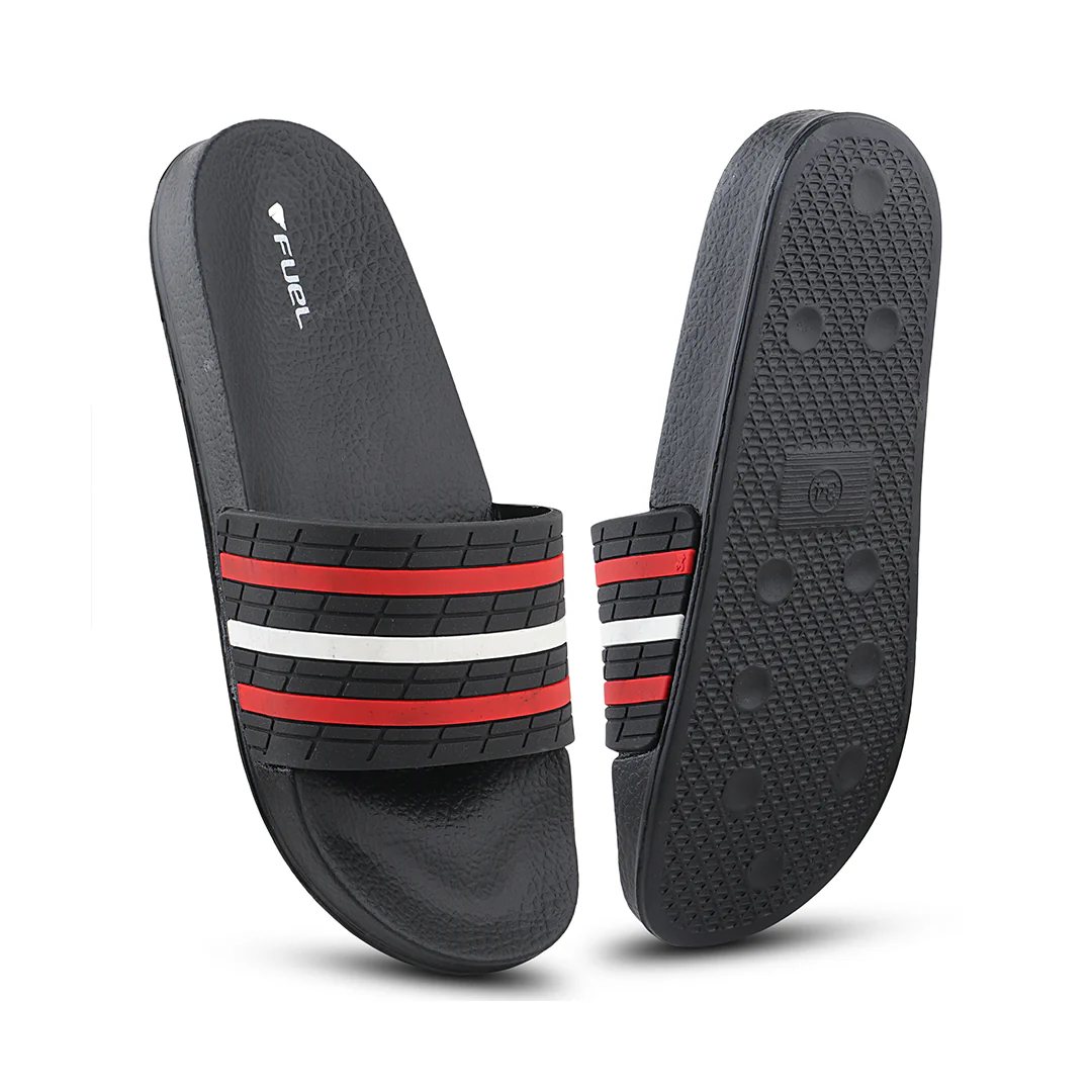 FUEL SLF-03 Soft Cushioned Footbed Comfortable Everyday Slippers for Kids (Black) - Image 6