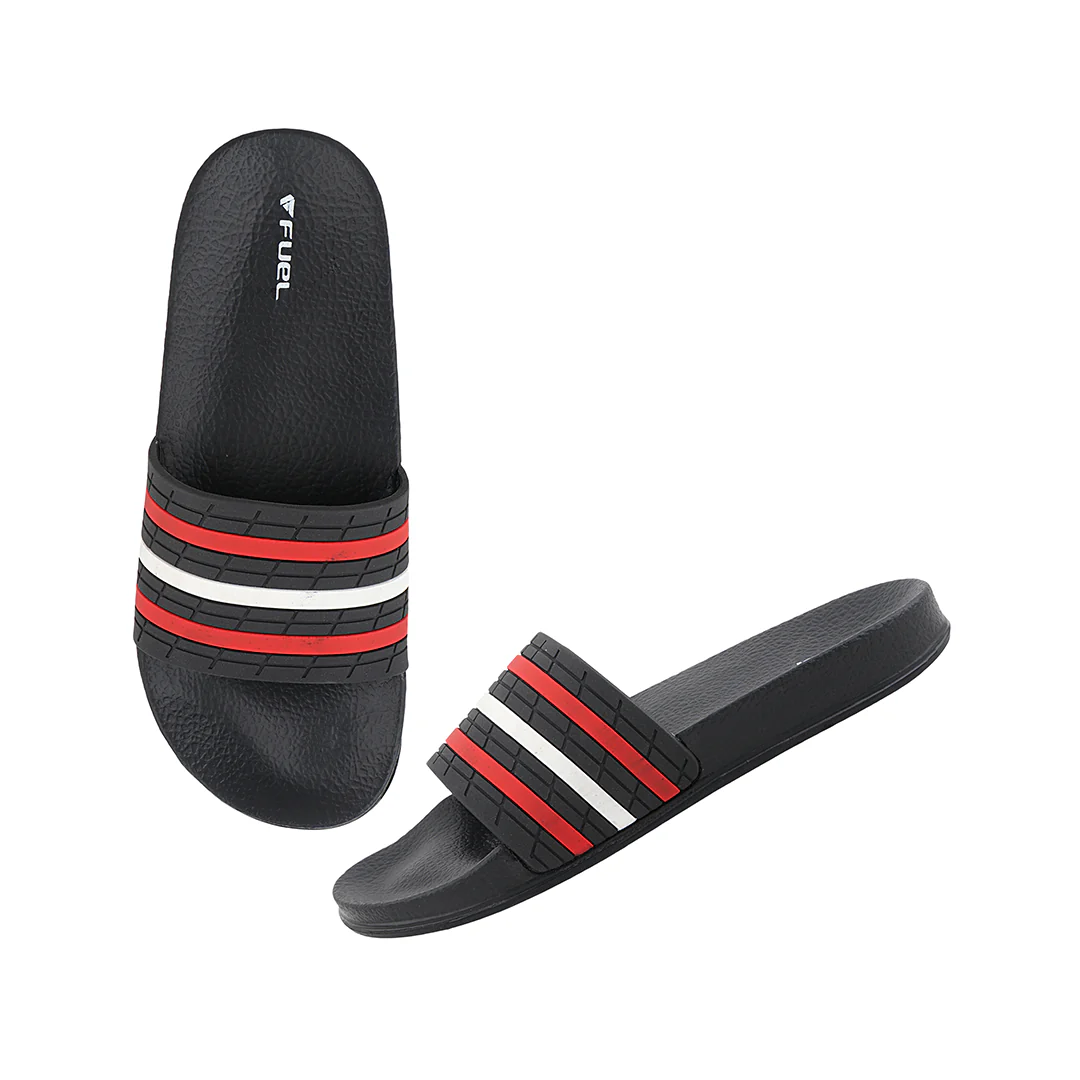 FUEL SLF-03 Soft Cushioned Footbed Comfortable Everyday Slippers for Kids (Black) - Image 7