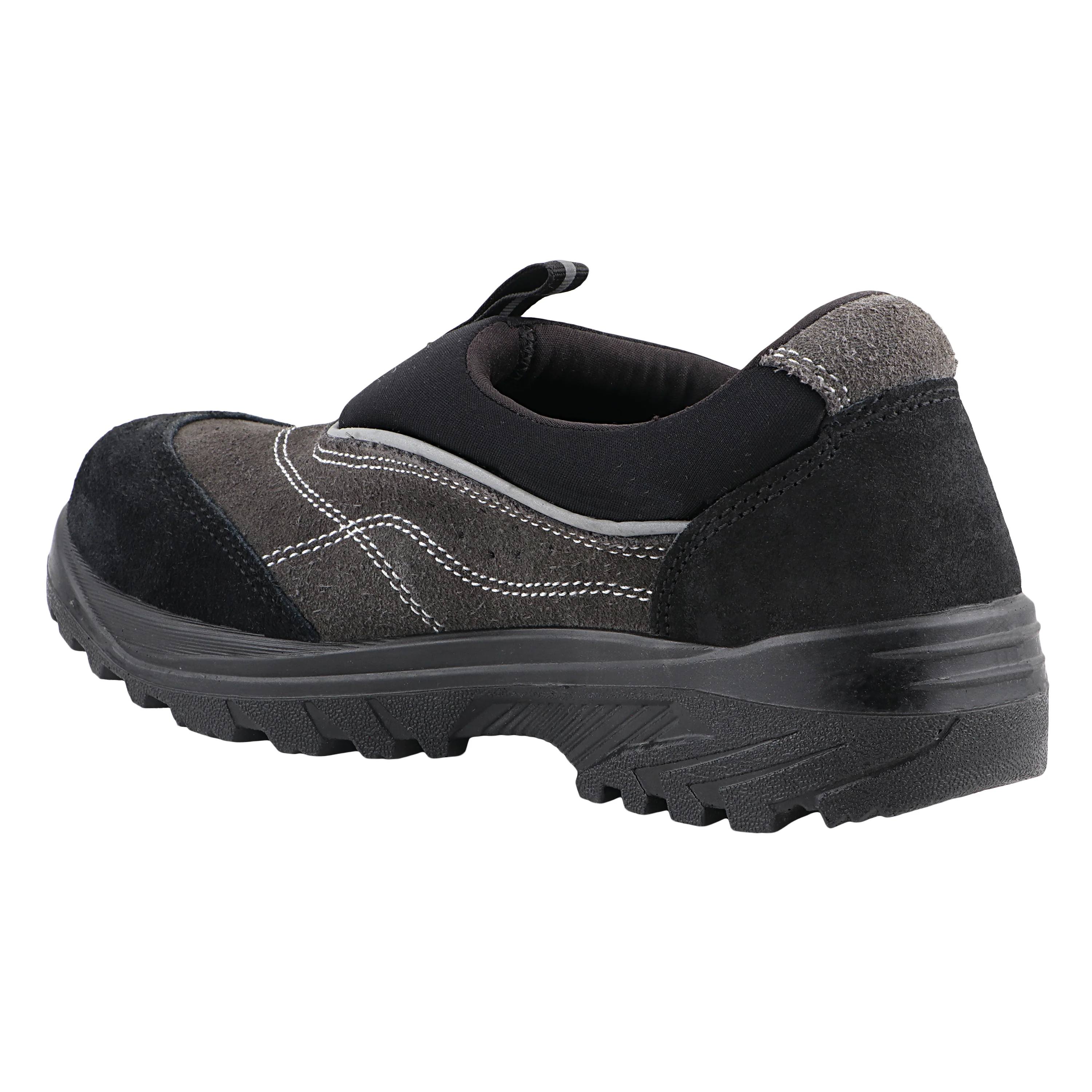 FUEL Slip-on Industrial PU Single Density Sole Safety Shoes for Men with 200J Steel Toe (Black) - Image 4