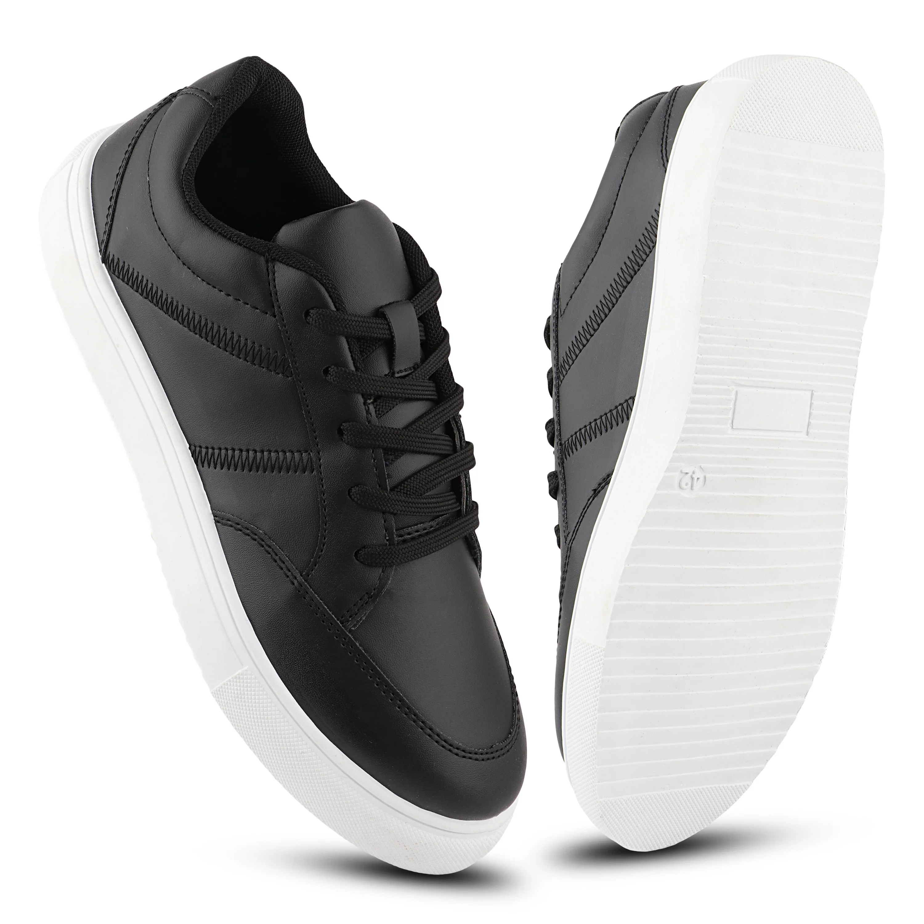 FUEL Sneaks-02 Lightweight Breathable Casual Men's Sneakers for Outdoor Activities (Black) - Image 6