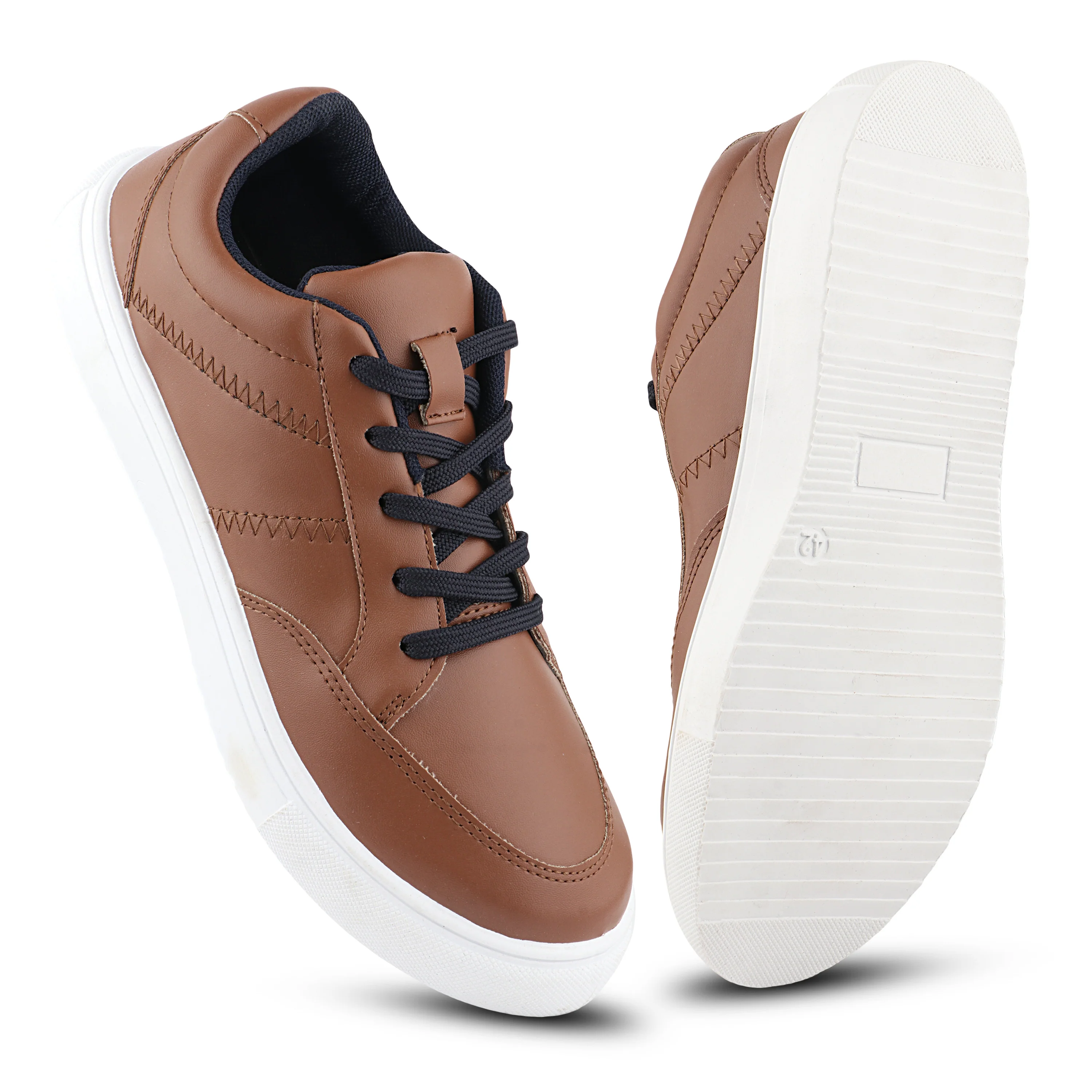 FUEL Sneaks-02 Lightweight Breathable Casual Men's Sneakers for Outdoor Activities (Brown) - Image 6