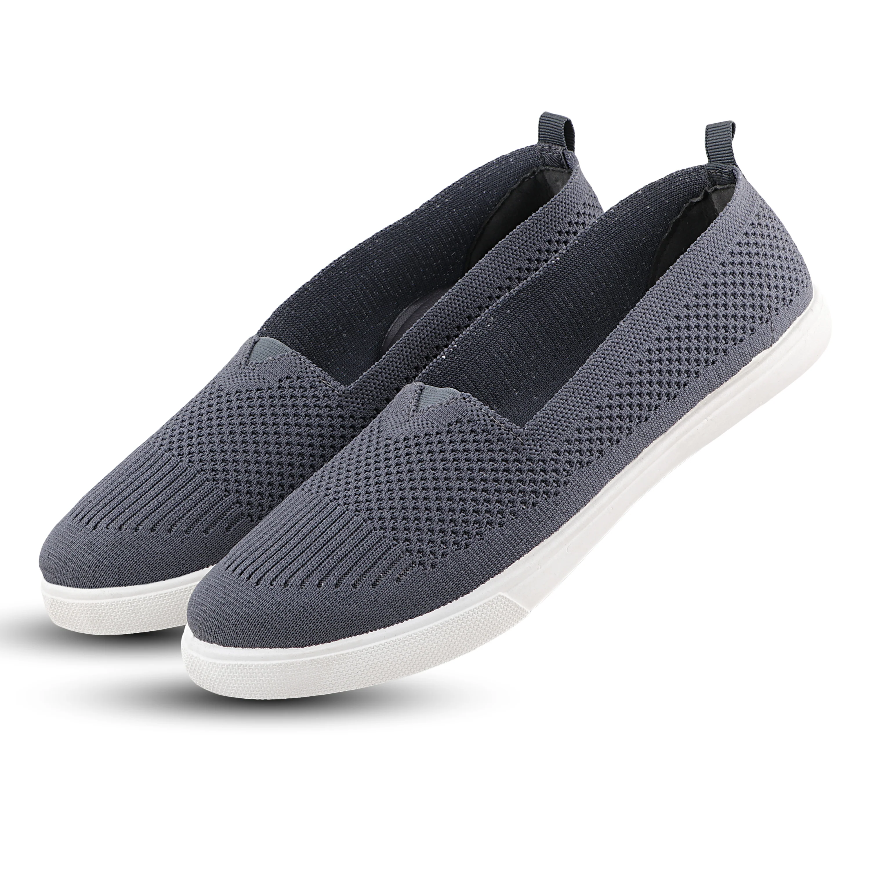 FUEL Sophia Stylish & Breathable Slip On Sports Shoes for Women (Grey) - Image 3