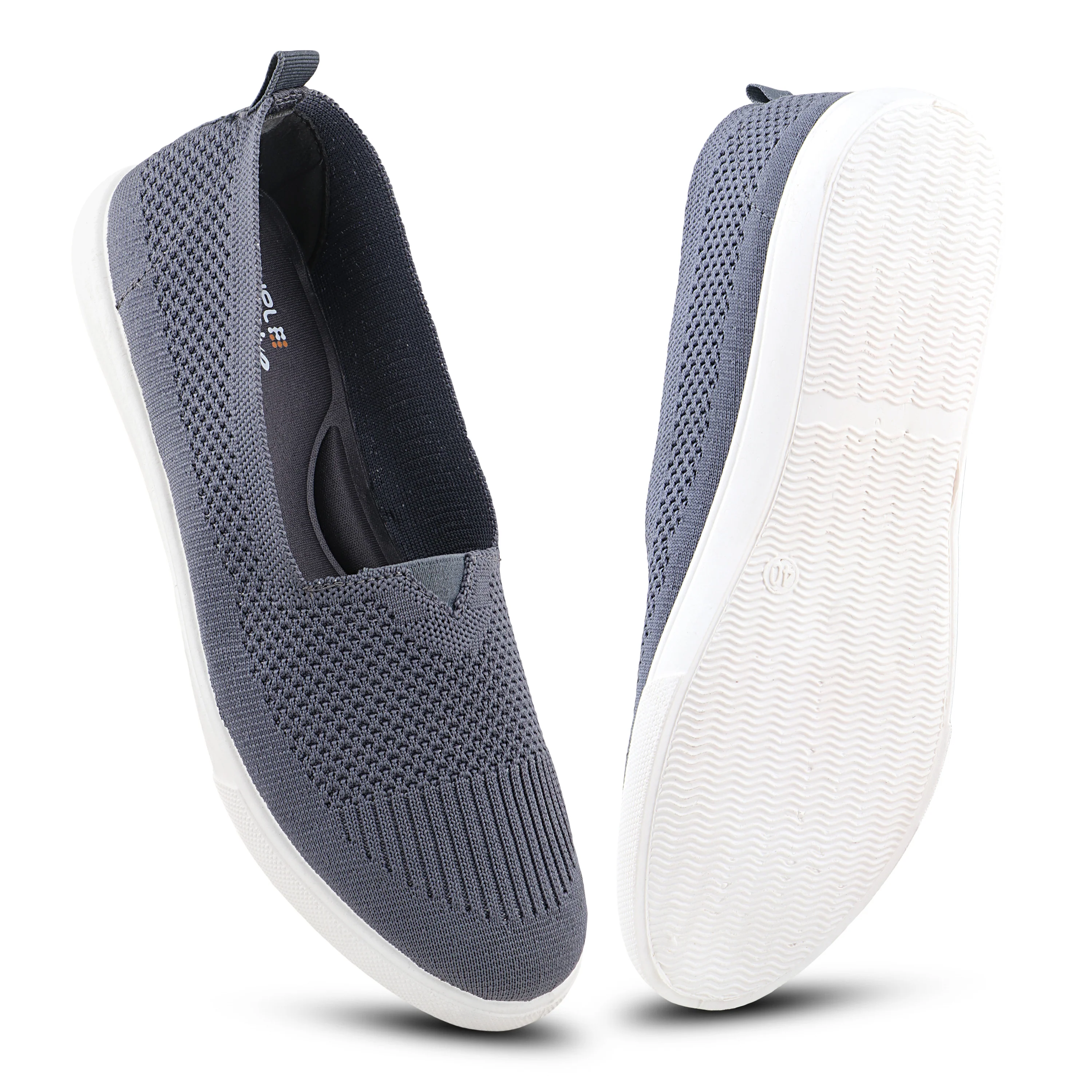 FUEL Sophia Stylish & Breathable Slip On Sports Shoes for Women (Grey) - Image 6