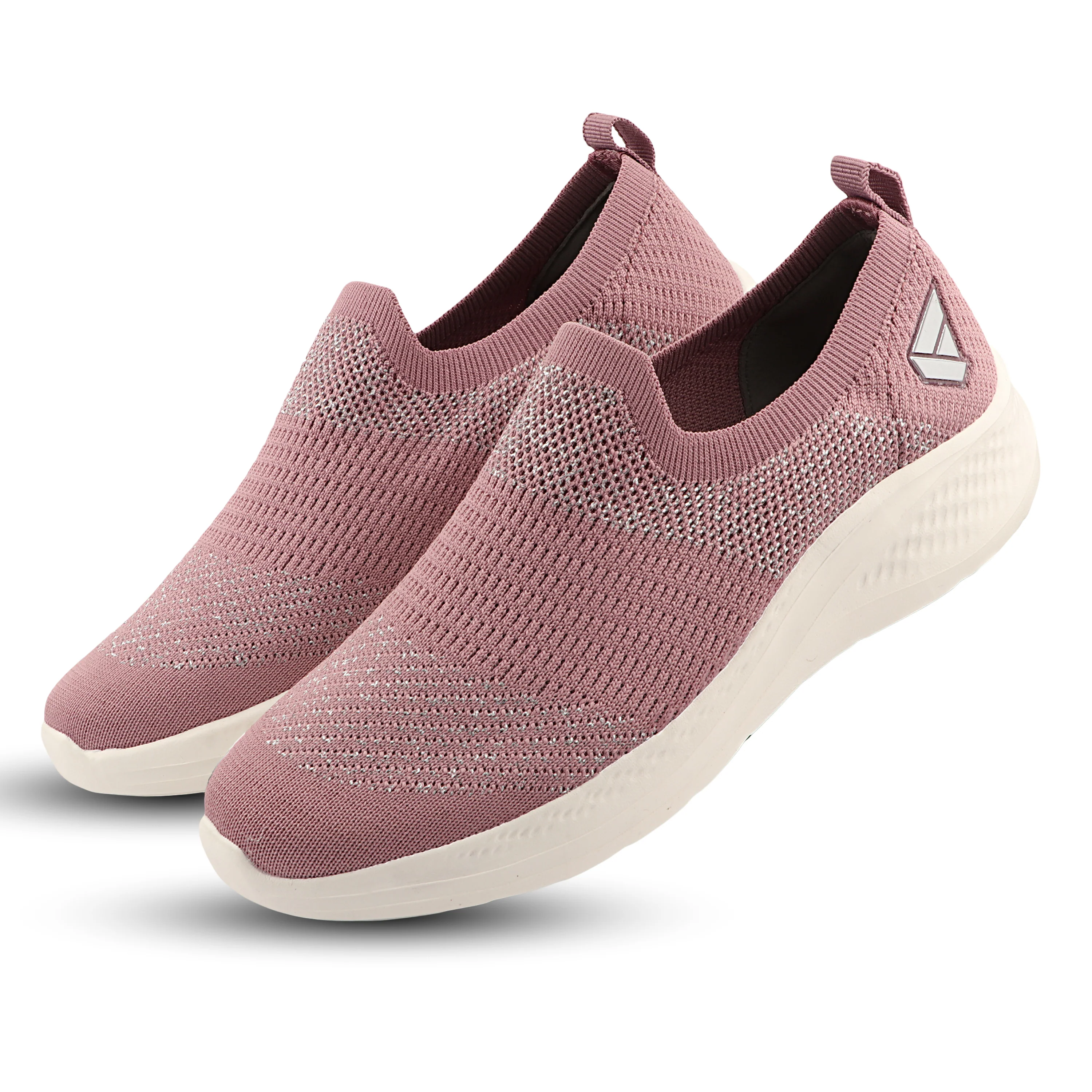 FUEL Sparkle Lightweight & Comfortable Casual Slip-On Daily Wear Sports Shoes for Women's (Mauve) - Image 3