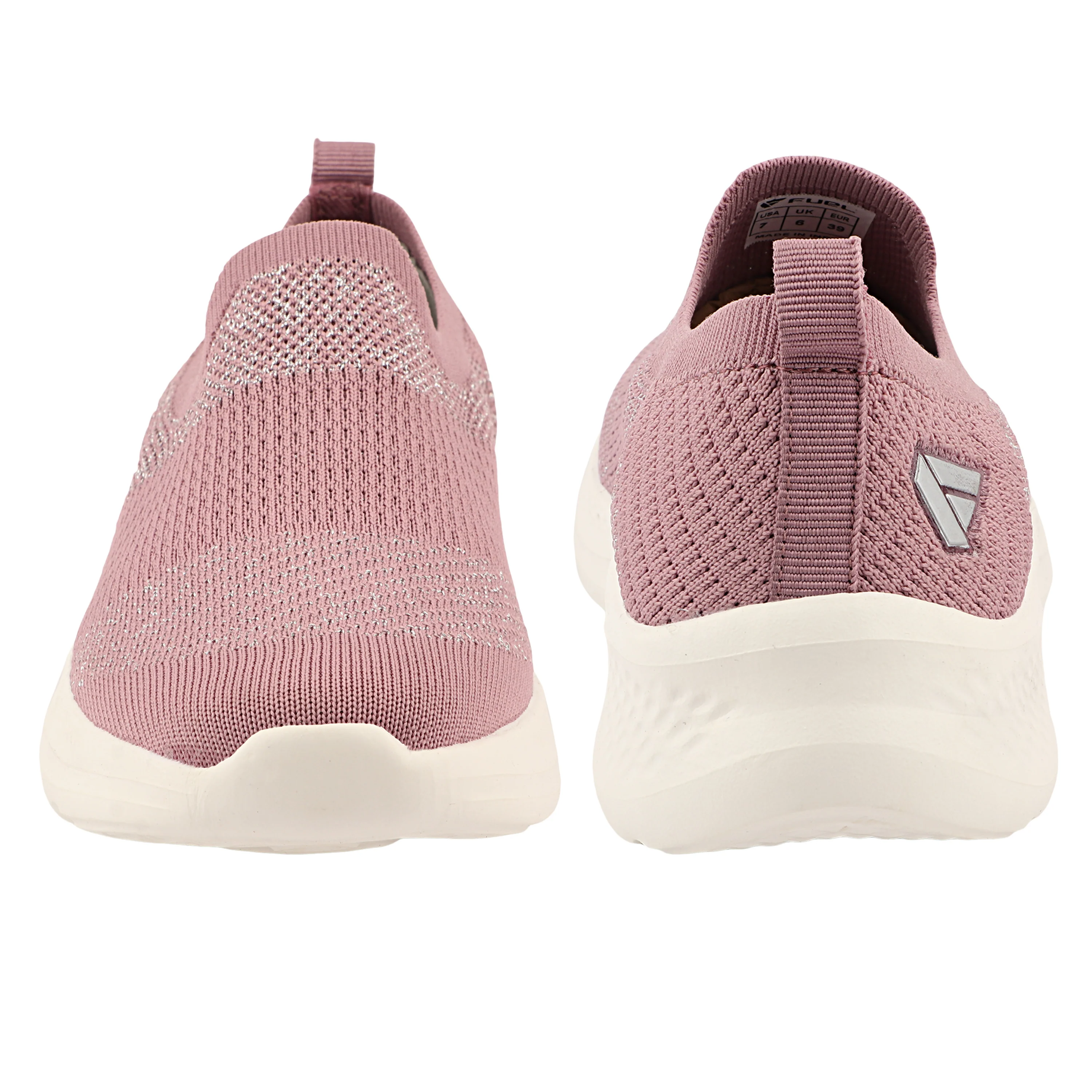 FUEL Sparkle Lightweight & Comfortable Casual Slip-On Daily Wear Sports Shoes for Women's (Mauve) - Image 6