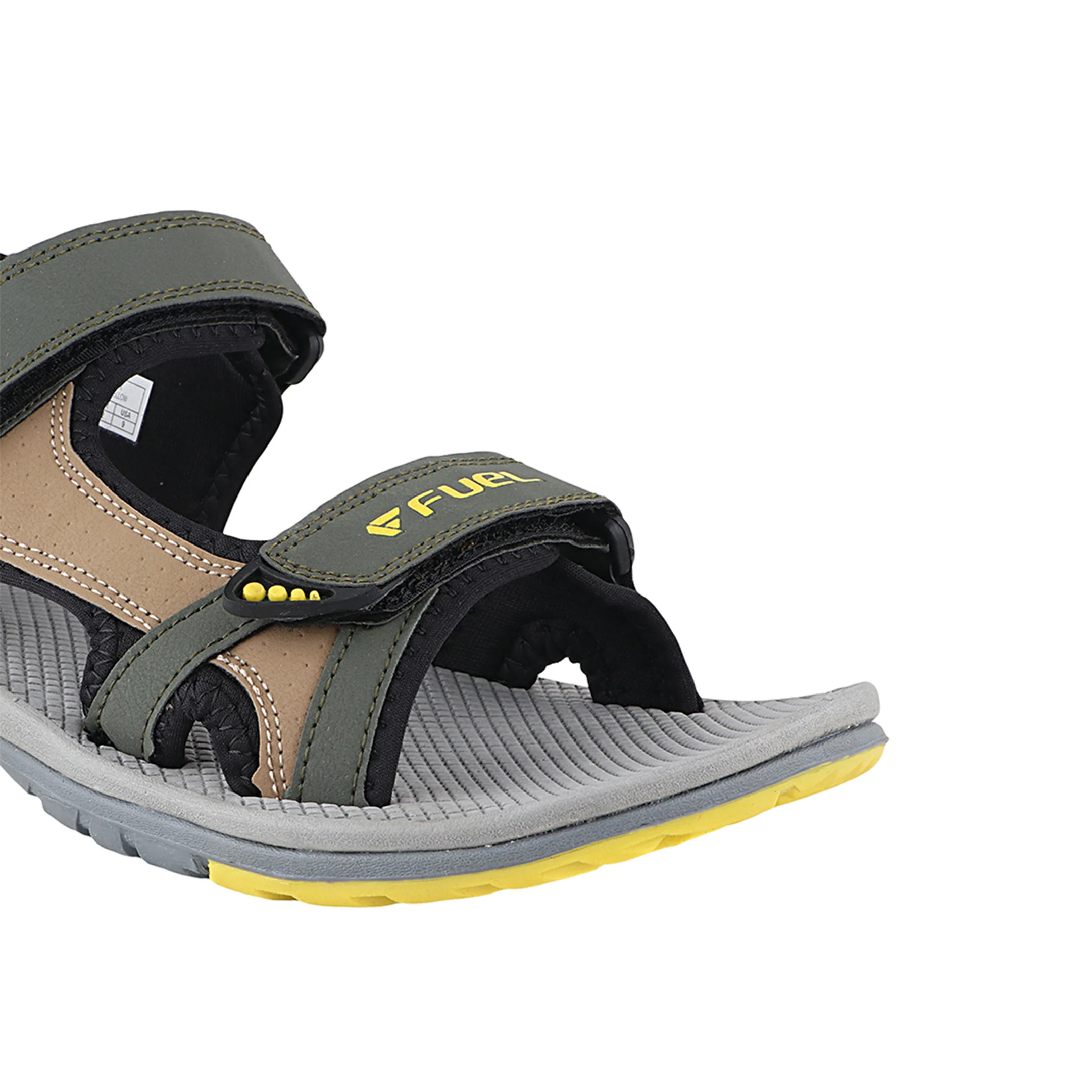 FUEL Splendor Comfortable Sandals For Men's (Olive) - Image 2