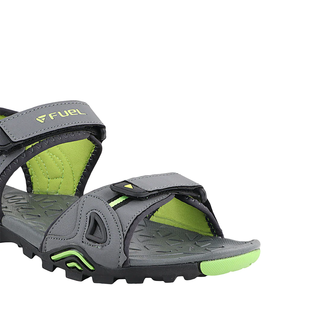 FUEL Thar Comfortable Sports Sandals For Men's (Grey) - Image 2