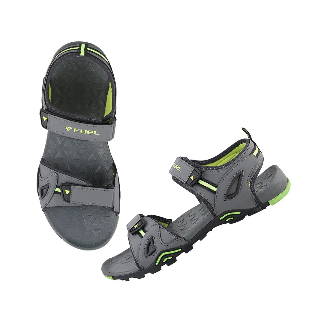 FUEL Thar Comfortable Sports Sandals For Men's (Grey) - Image 6
