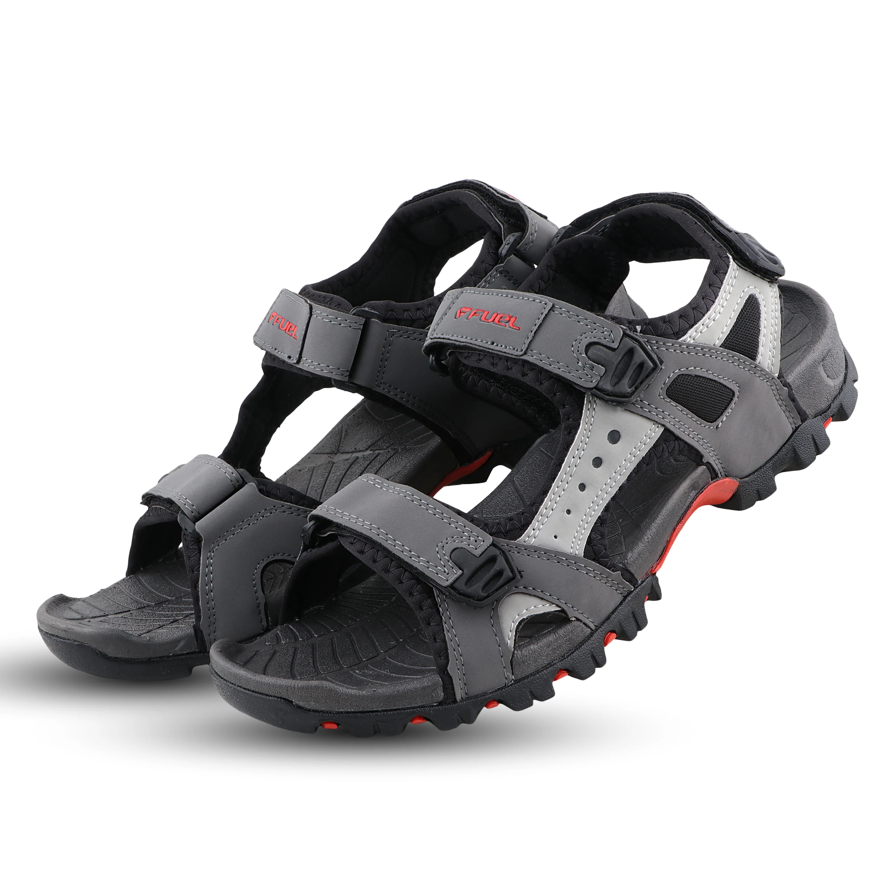 FUEL Timberland-02 Comfortable Casual Sandals for Men (Grey) - Image 5
