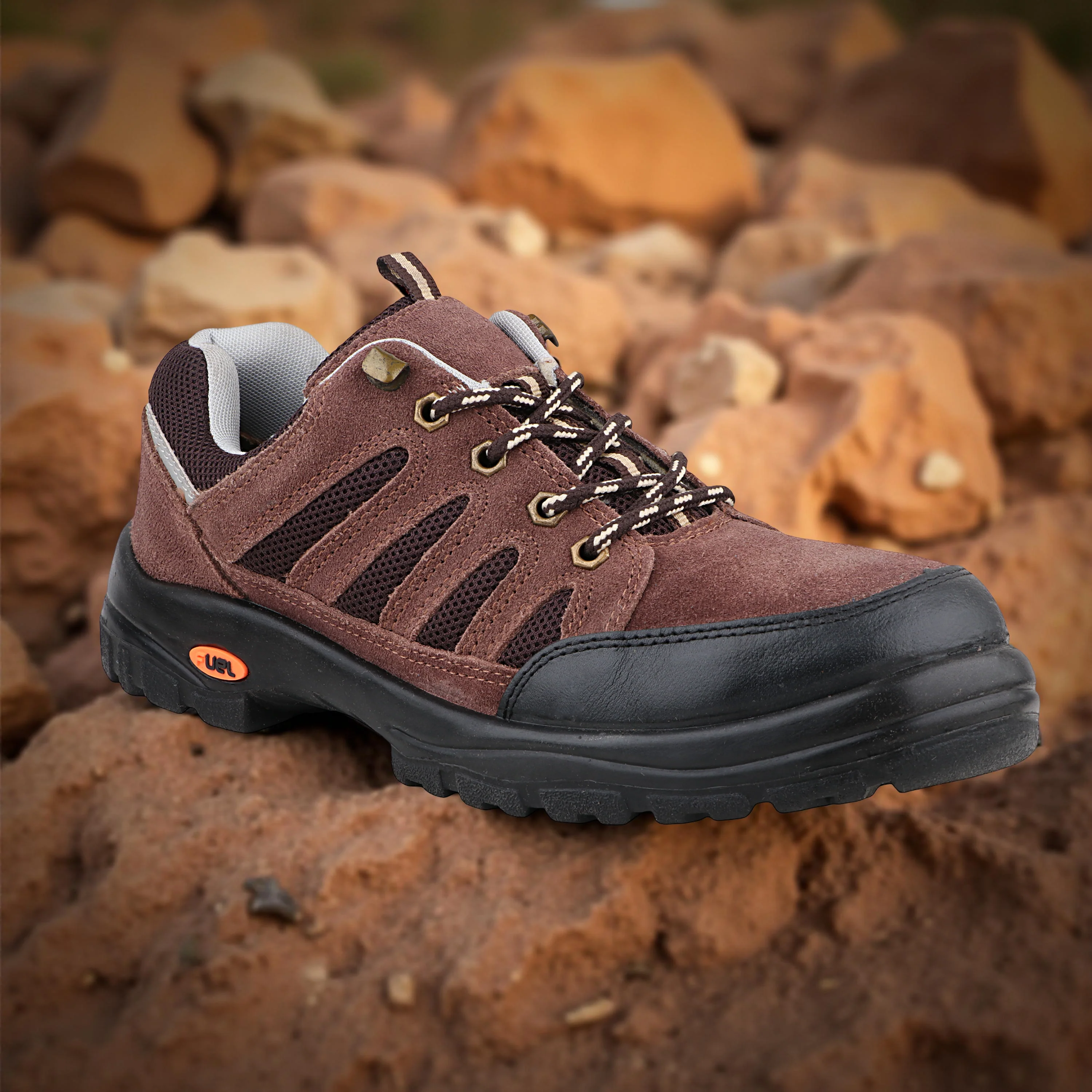 FUEL Torpedo Industrial Safety Shoes for Men in PU Single Density with 200J Metallic Toe Cap