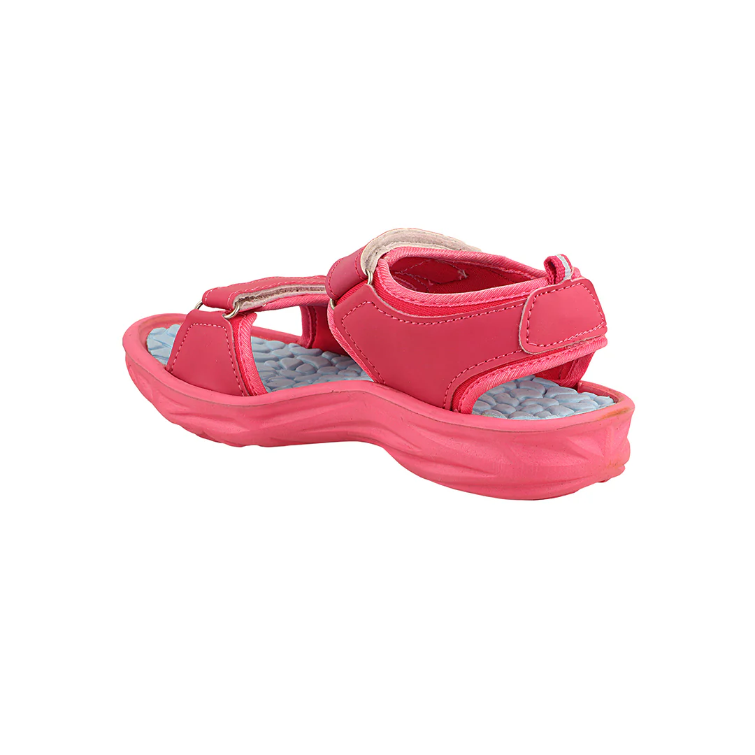 FUEL Twinkle-Toe Open Toe Two Strap Sandals with Comfort Sole For Little Girls (Pink) - Image 3