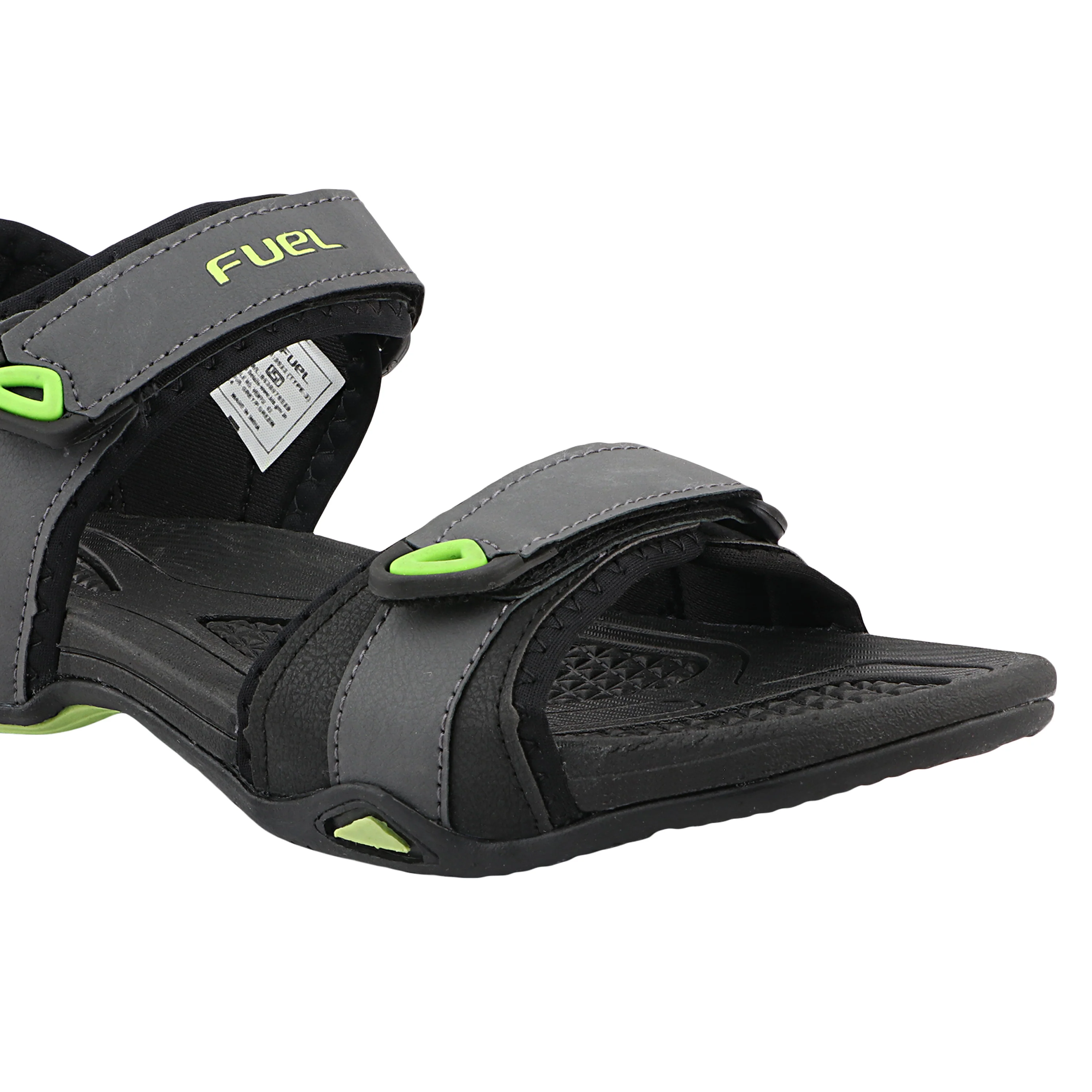 FUEL Vento-02 Comfortable & Light-weight Sandals For Men's (Grey) - Image 2