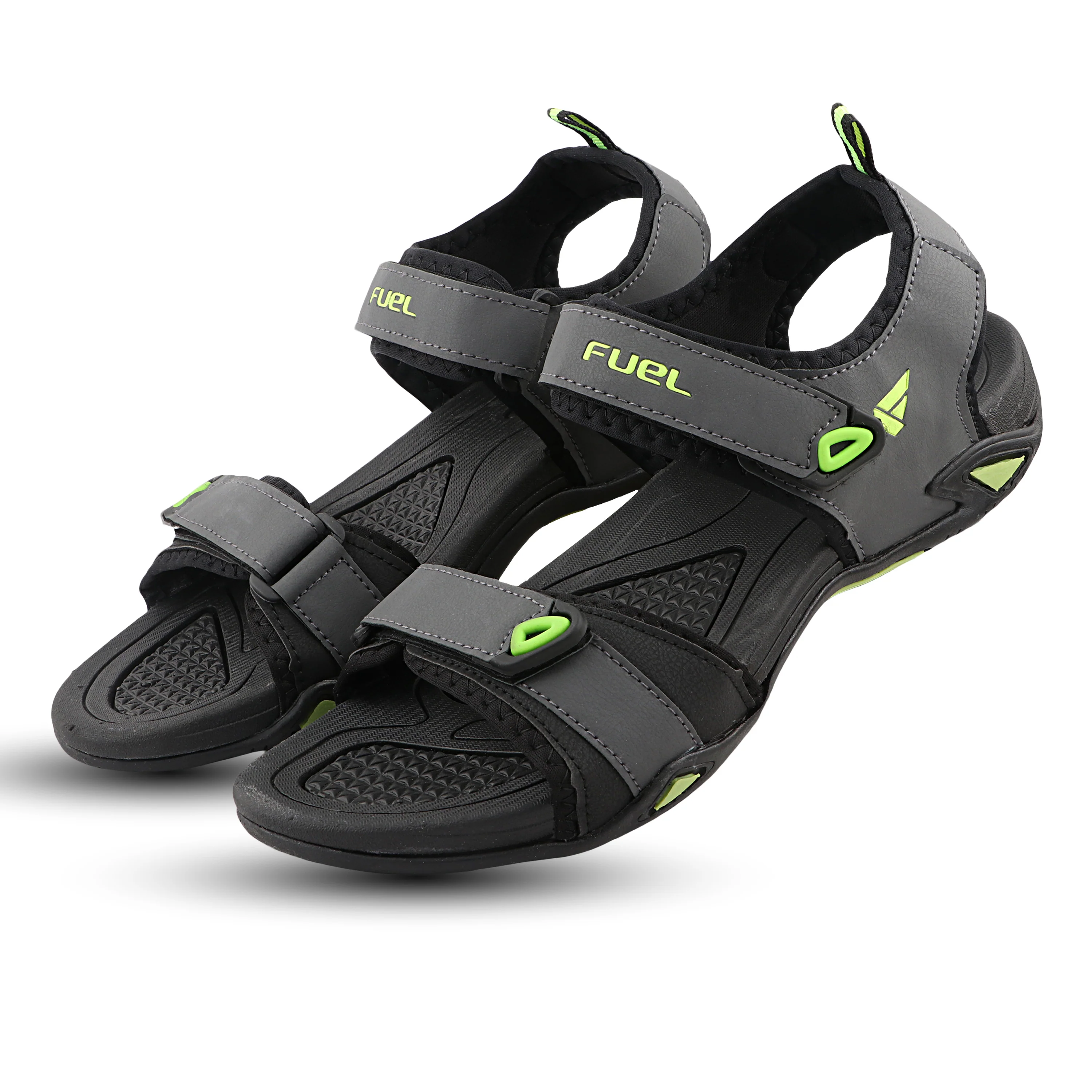 FUEL Vento-JR-01 Lightweight & Cushioned Footbed with Adjustable Velcro Closure Sports Sandal for Boys (Green) - Image 3