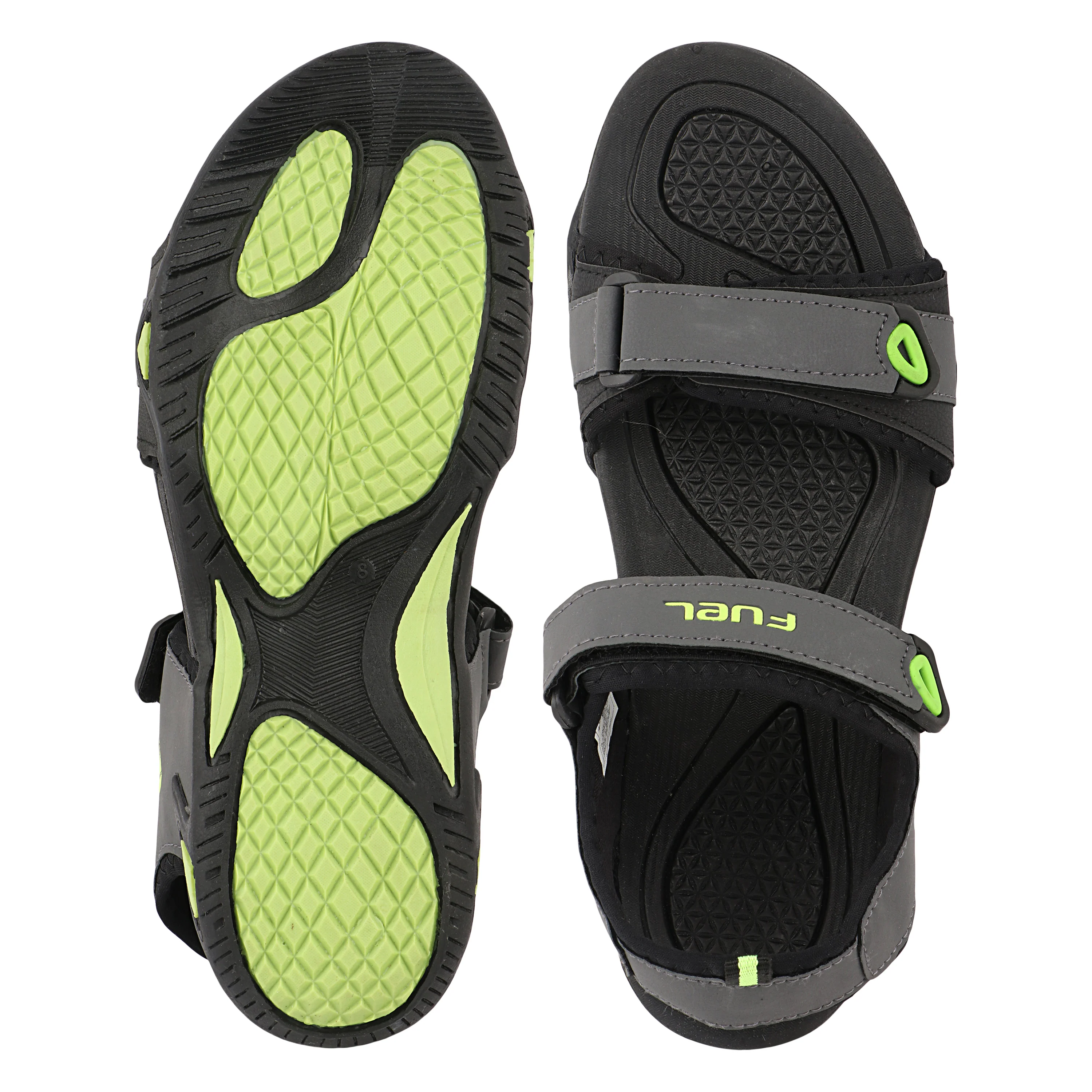 FUEL Vento-JR-01 Lightweight & Cushioned Footbed with Adjustable Velcro Closure Sports Sandal for Boys (Green) - Image 4