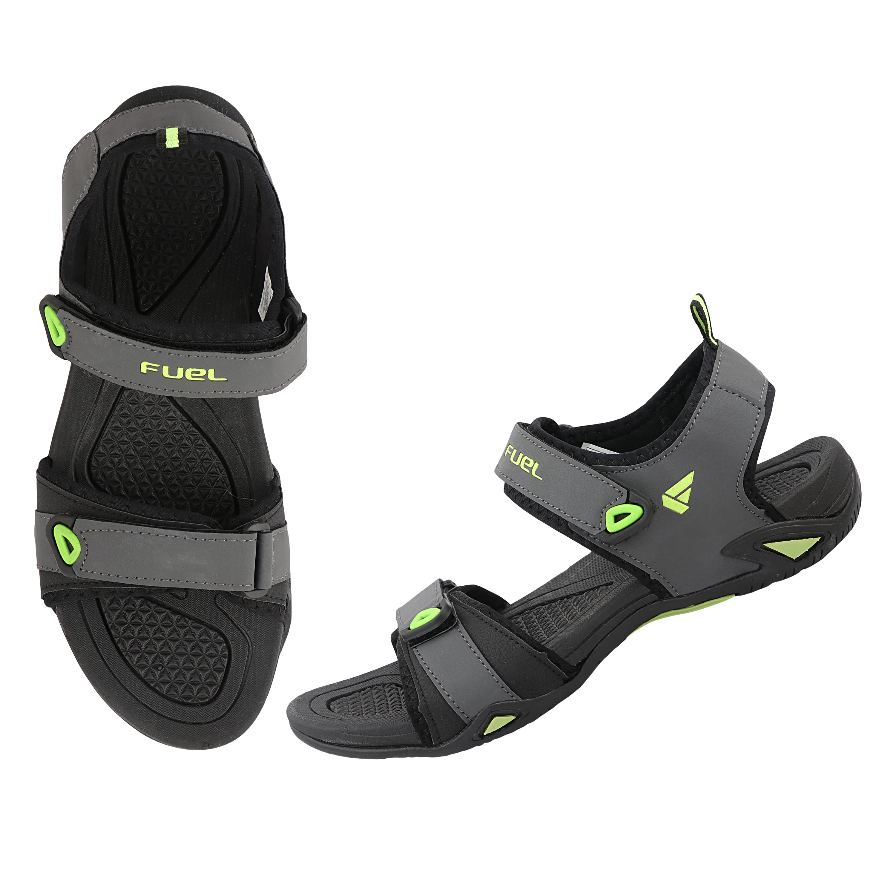 FUEL Vento-JR-01 Lightweight & Cushioned Footbed with Adjustable Velcro Closure Sports Sandal for Boys (Green) - Image 6
