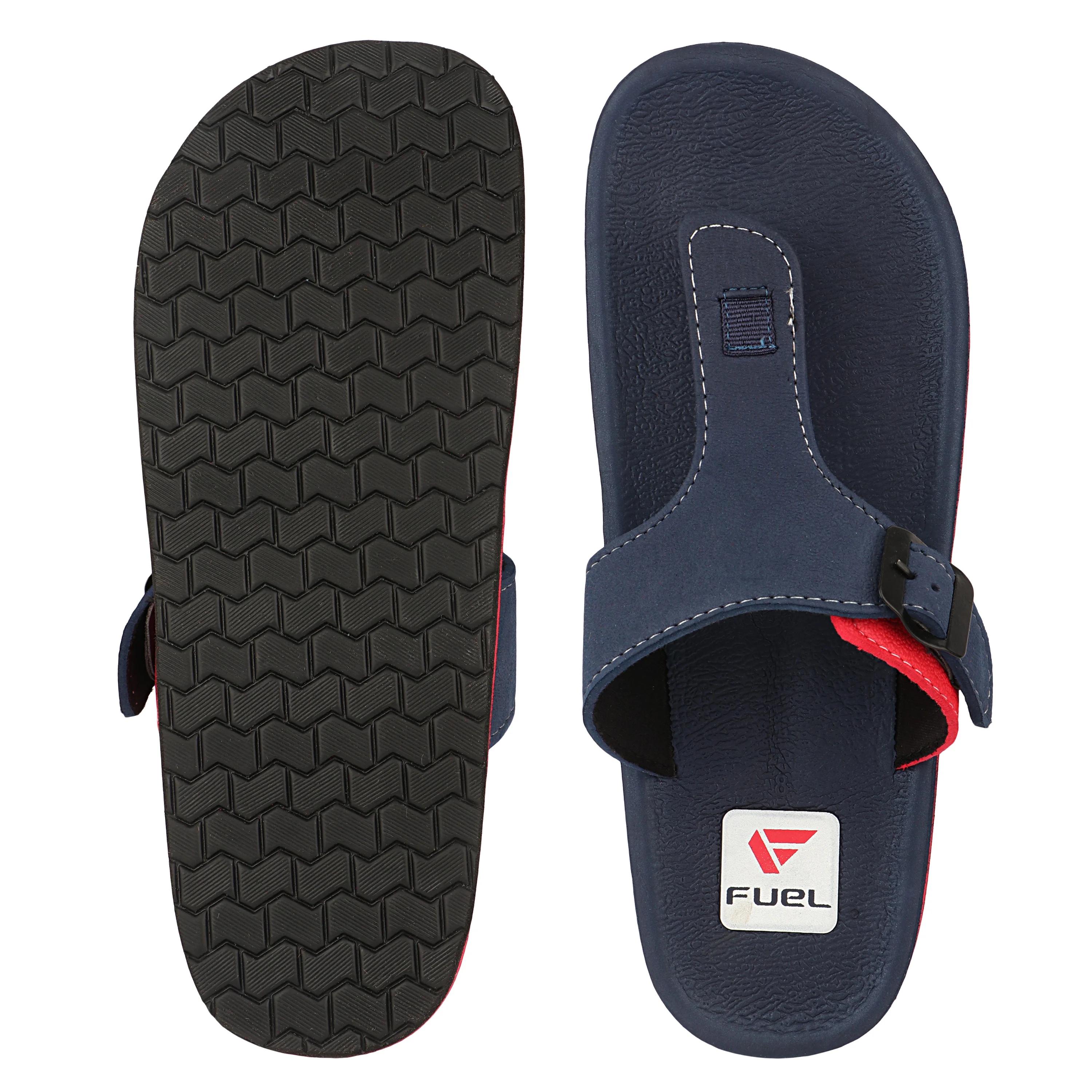 FUEL Walkfit Flexible EVA Sole Slippers with Cushioned Support for Men's (Navy) - Image 4