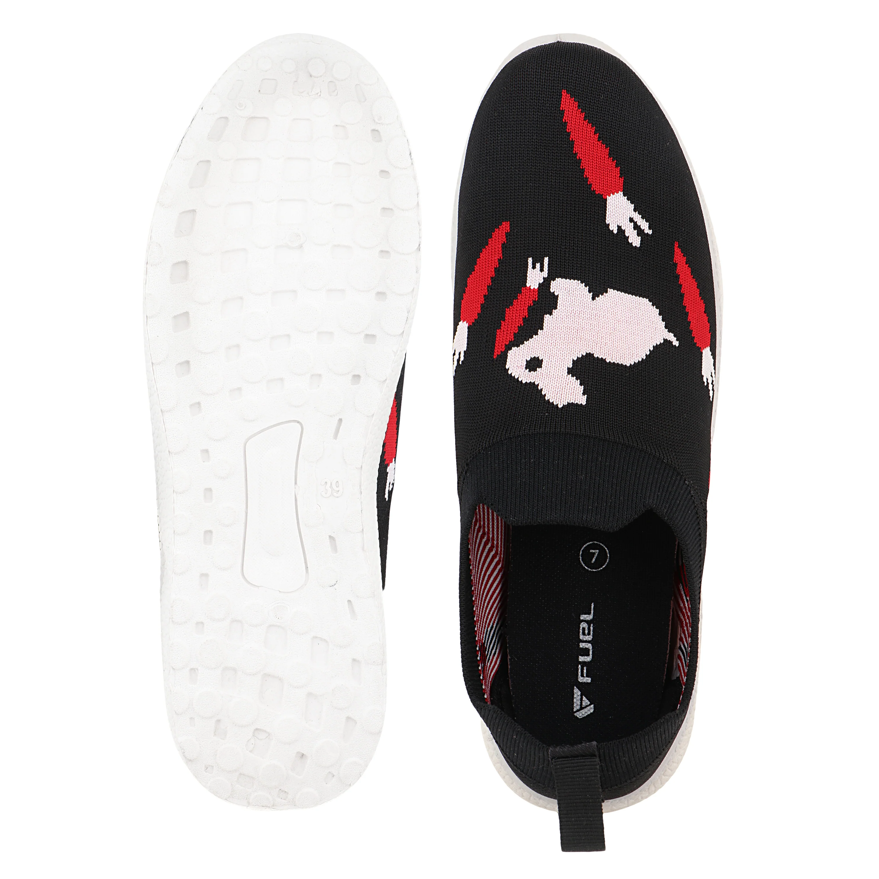 FUEL Wanda-01 Lightweight & Stylish Slip-On Casual Shoes for Women (Black) - Image 4