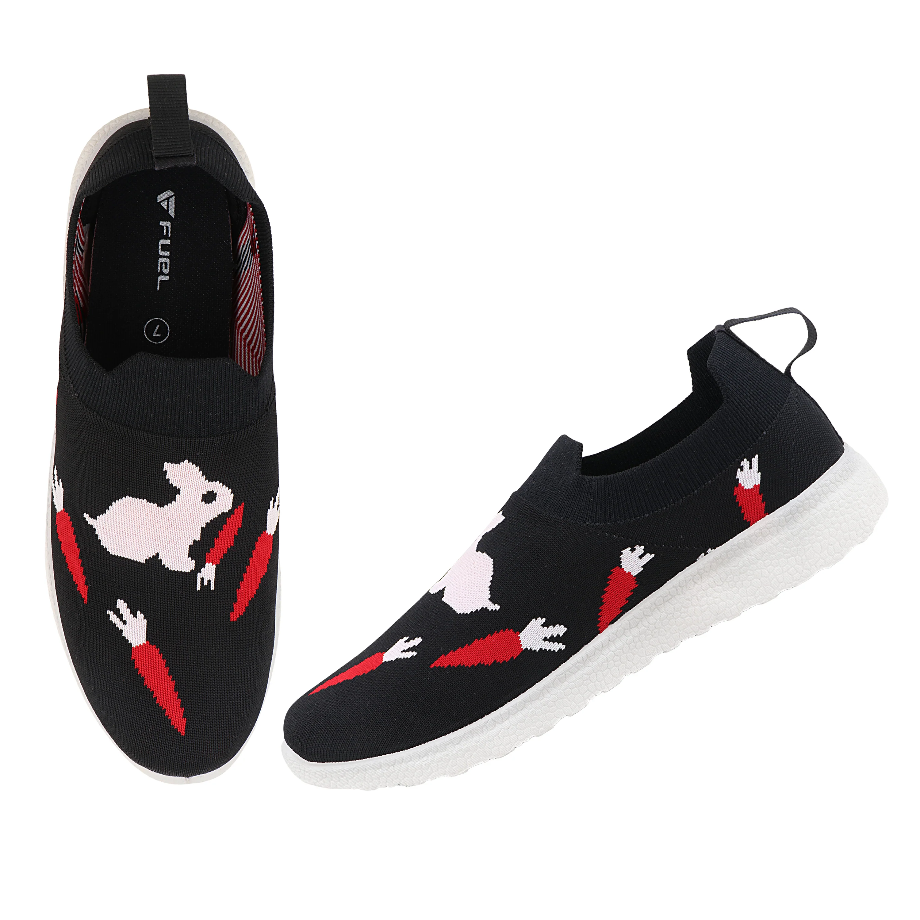 FUEL Wanda-01 Lightweight & Stylish Slip-On Casual Shoes for Women (Black) - Image 5