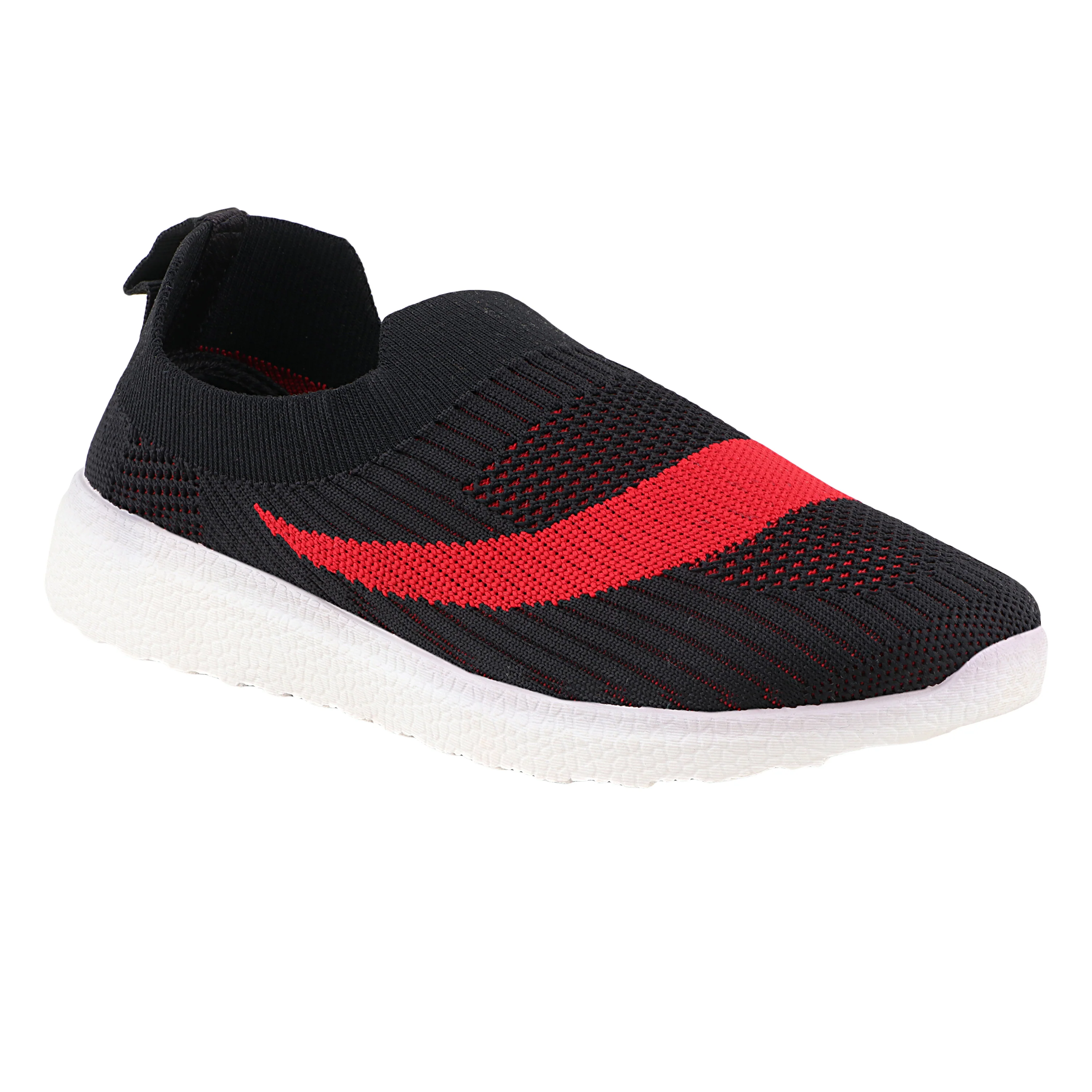 FUEL Wanda Lightweight Breathable & Stylish Slip-On Casual Shoes for Women's (Black-Red)