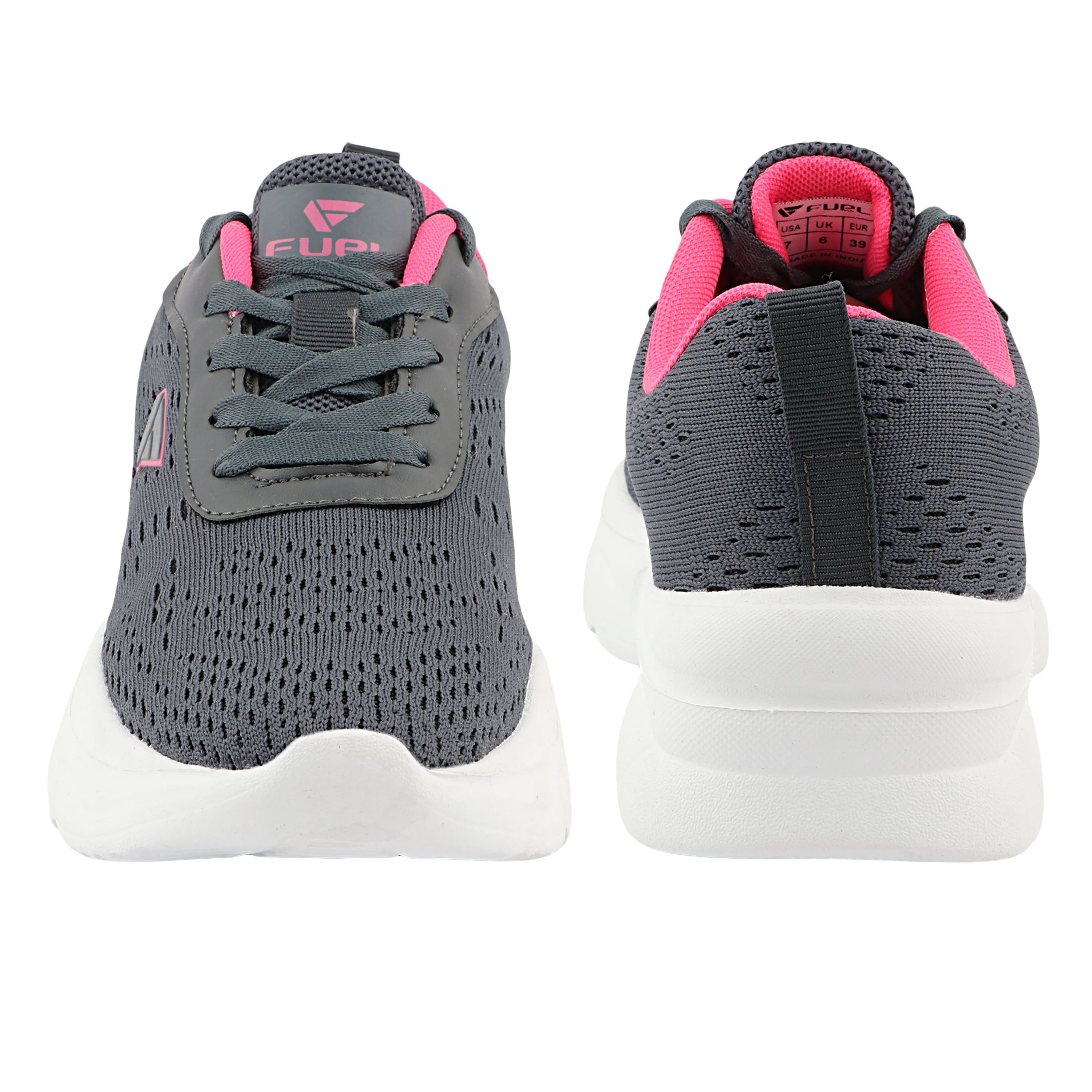 FUEL Wave Breathable & Cushioned Footbed Lace-Up Sports Shoes For Women's (Grey) - Image 7