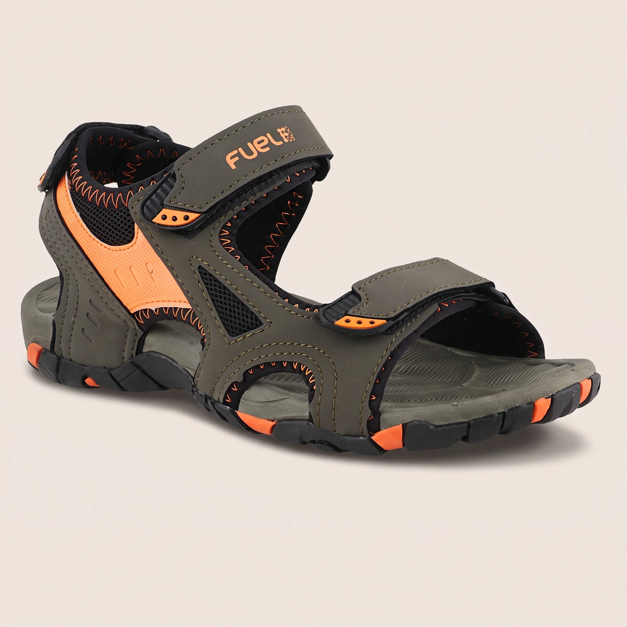 FUEL Winger Casual Sports Sandal for Men (Orange)