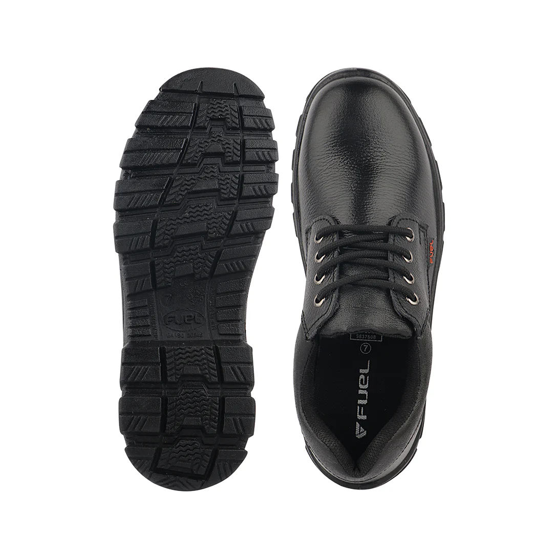 FUEL Spear SD Grain Leather Upper Industrial Safety Shoes for Men's (Black) - Image 7
